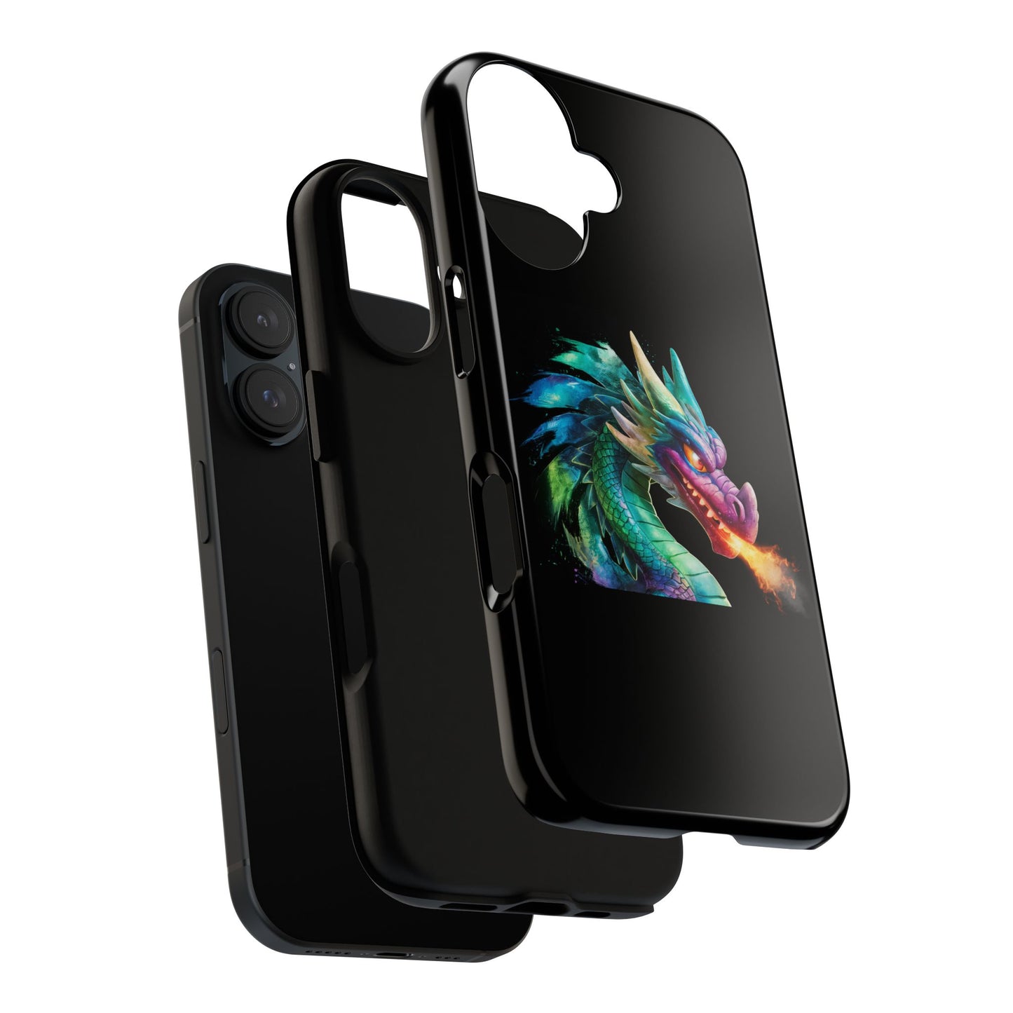 Dragon iPhone Case - Fantasy Fire-Breathing Art Protective Cover - Bookish Dark Academia Aesthetic Gift for Teens and Adults