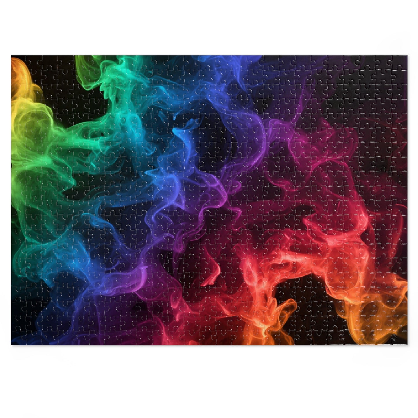 Jigsaw Puzzle with Smoke Design