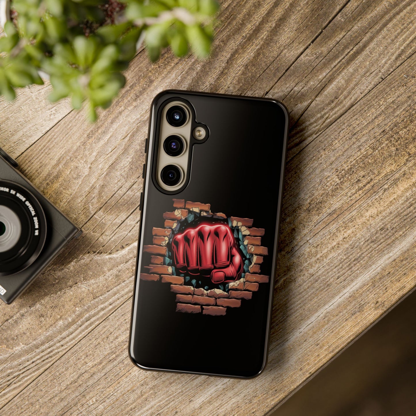 Samsung Galaxy Tough Case - Red Fist Smashing Design