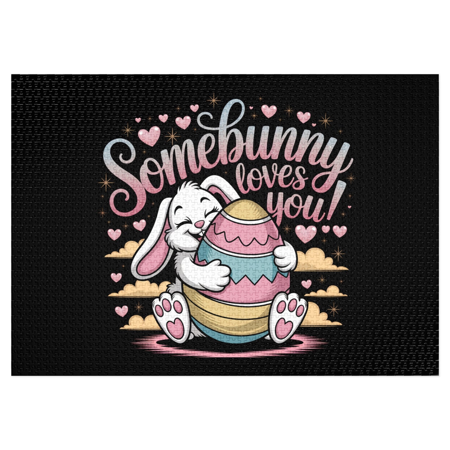 Jigsaw Puzzle Easter Bunny Somebunny Loves You Puzzle Easter Bunny Game Easter Puzzle