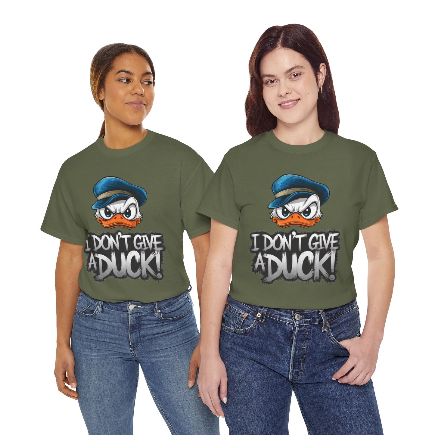 I Don’t Give a Duck Shirt – Funny Grumpy Duck Tee – Sarcastic Animal Graphic Shirt – Unisex Gift for Duck Lovers & Meme Fans