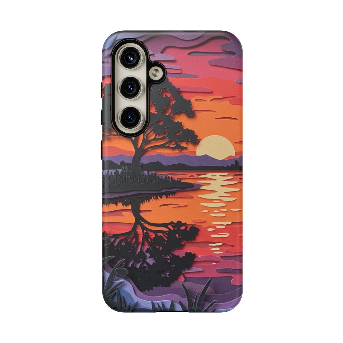 Samsung Galaxy Case - Colorful Paper Art Sunset