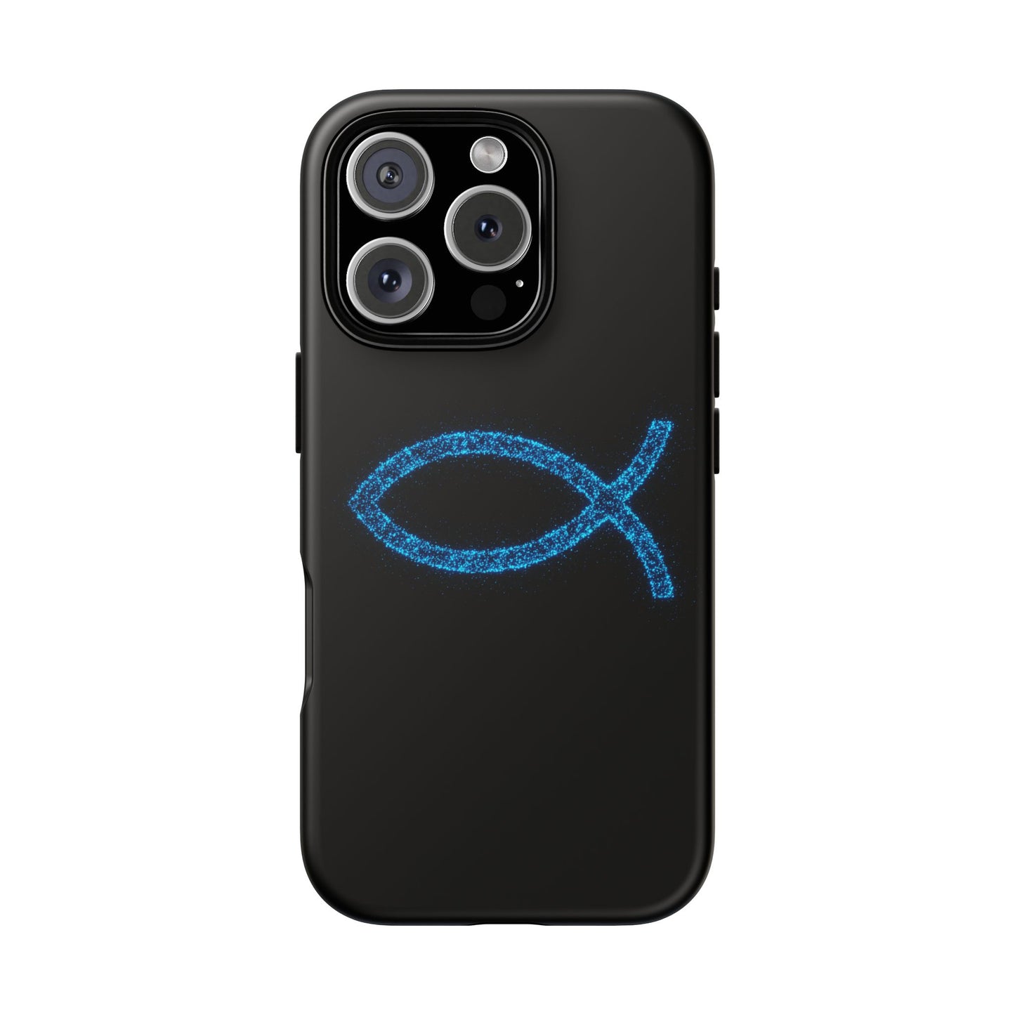 Stylish Tough iPhone Case with Sparkling Fish Design - Durable Phone Protection