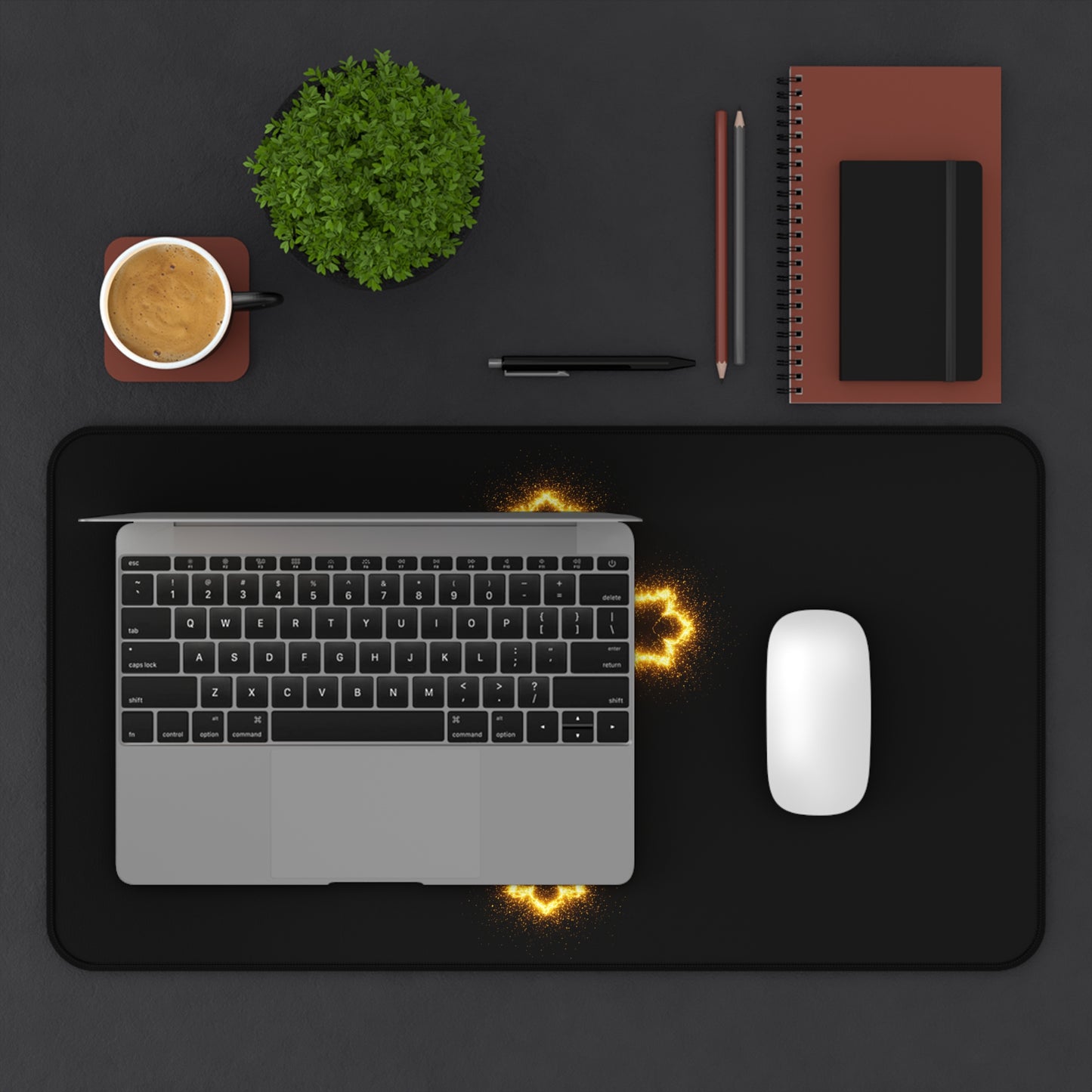 Desk Mat with Glowing Cross Design