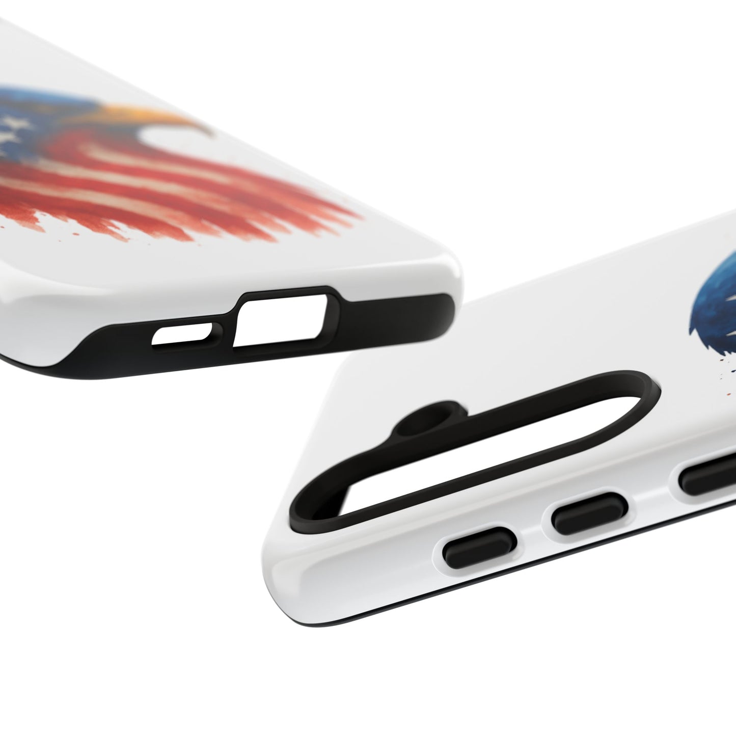 Patriotic Eagle Samsung Case - USA Flag Rugged Tough Cover, Dual-Layer Protection, Veteran and 4th of July Gift Galaxy Series