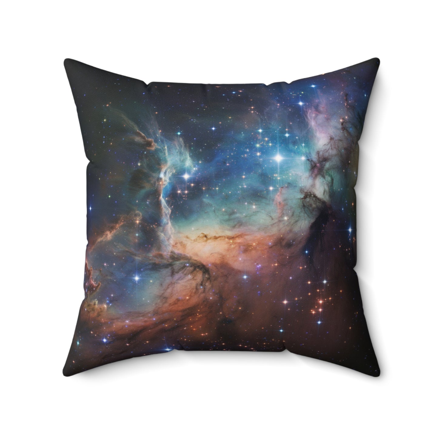 Square Pillow with Starry Cosmic Cover Galactic Pillow Space Decor Dorm Room Decor Starry Pillow