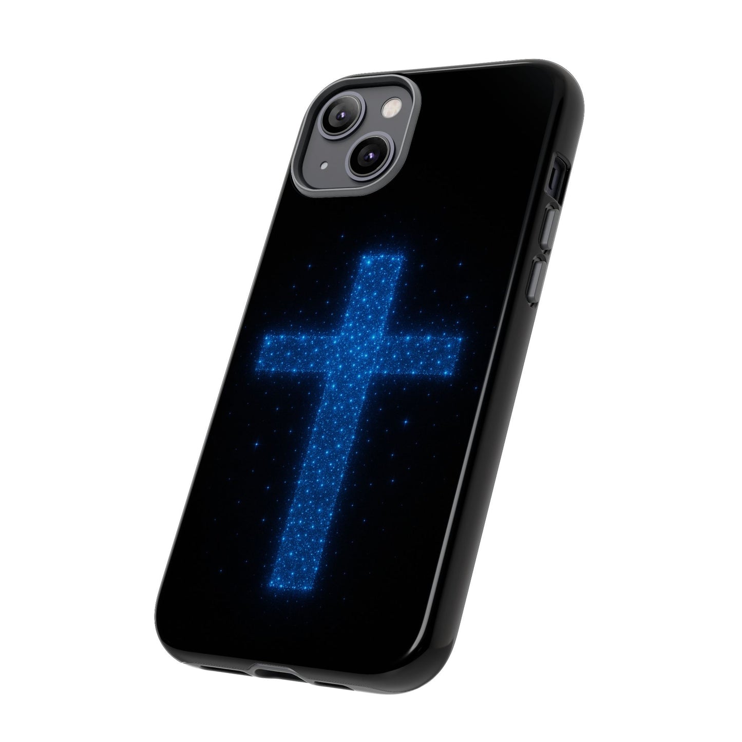 iPhone Case - Bioluminescent Cross Design Christian Phone Case Spiritual iPhone Case Gift for Believers