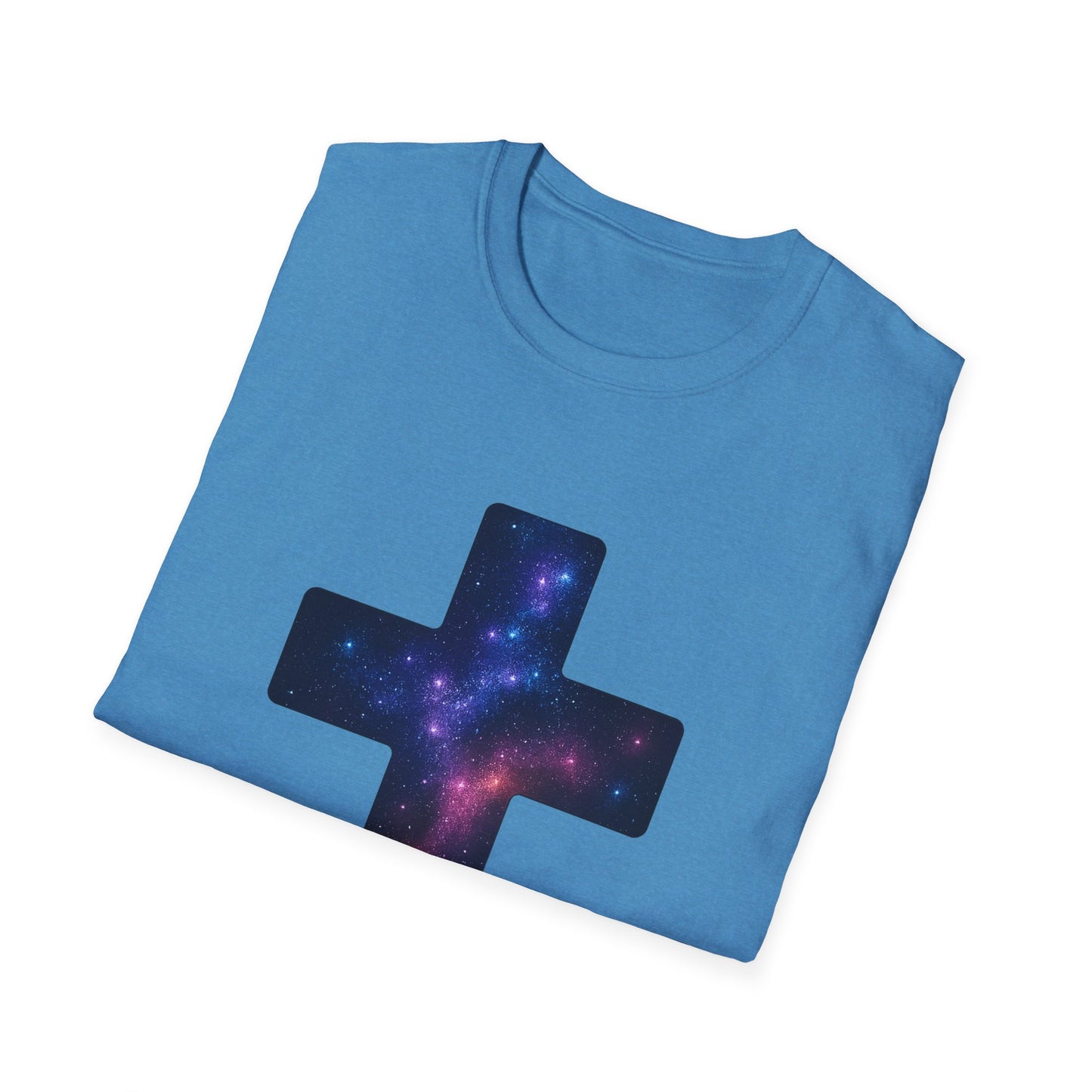 Galaxy Cross Graphic Tee | Celestial Christian Shirt, Spiritual Universe Cross T-Shirt, Faith & Astronomy Gift for Women & Men, Space Aesthetic
