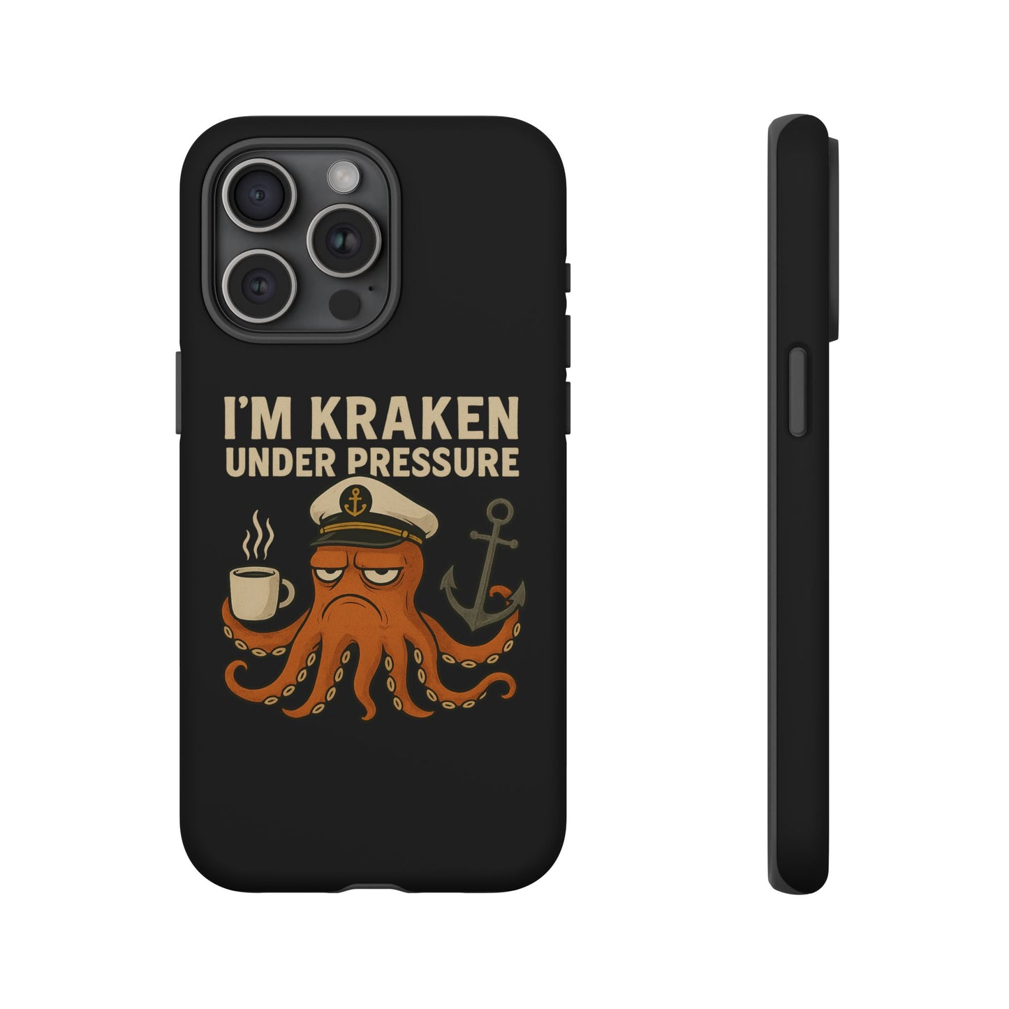 iPhone Case Stressed Octopus 'I'm Kraken Under Pressure' Nautical Phone Case Beach iPhone Case Ocean Themed Case