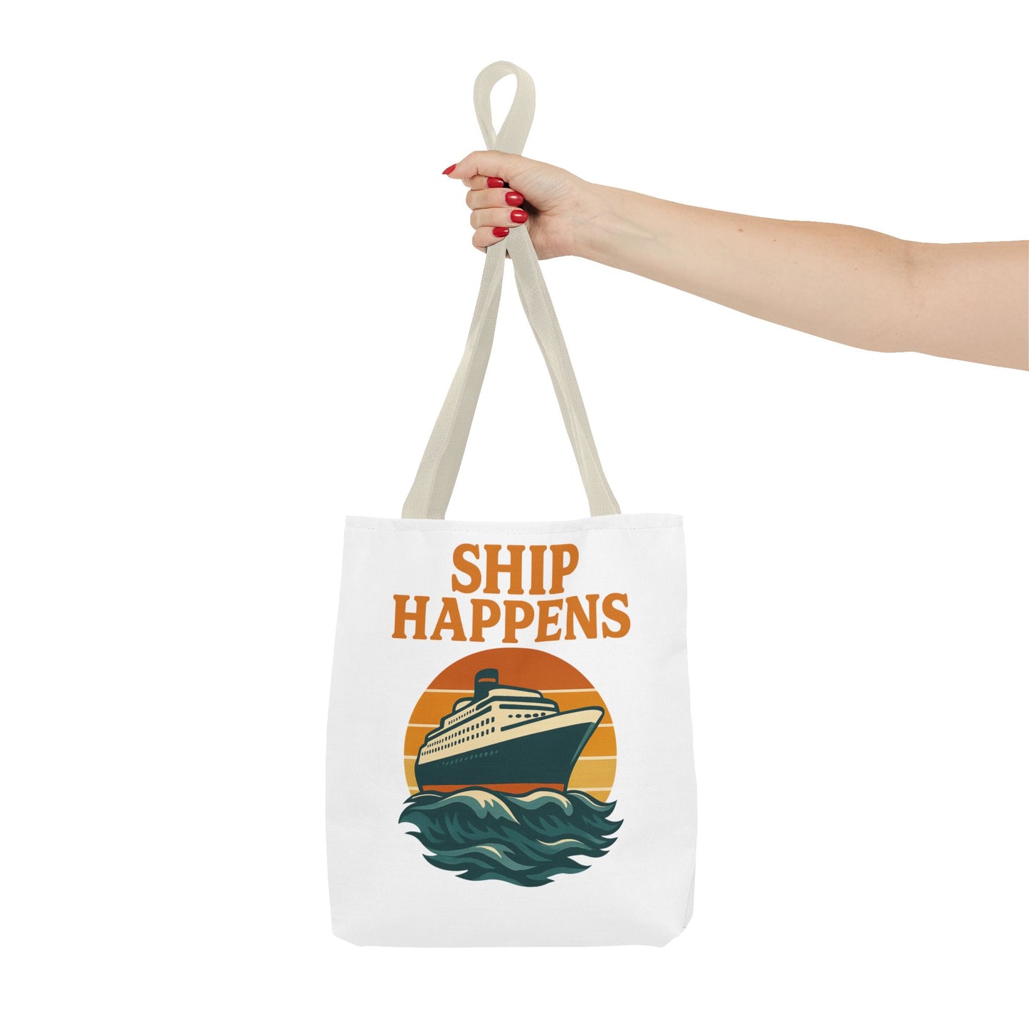 Ship Happens Tote Bag - Fun Nautical Design for Beach Lovers Cruise Bag Unique Gift for Travelers
