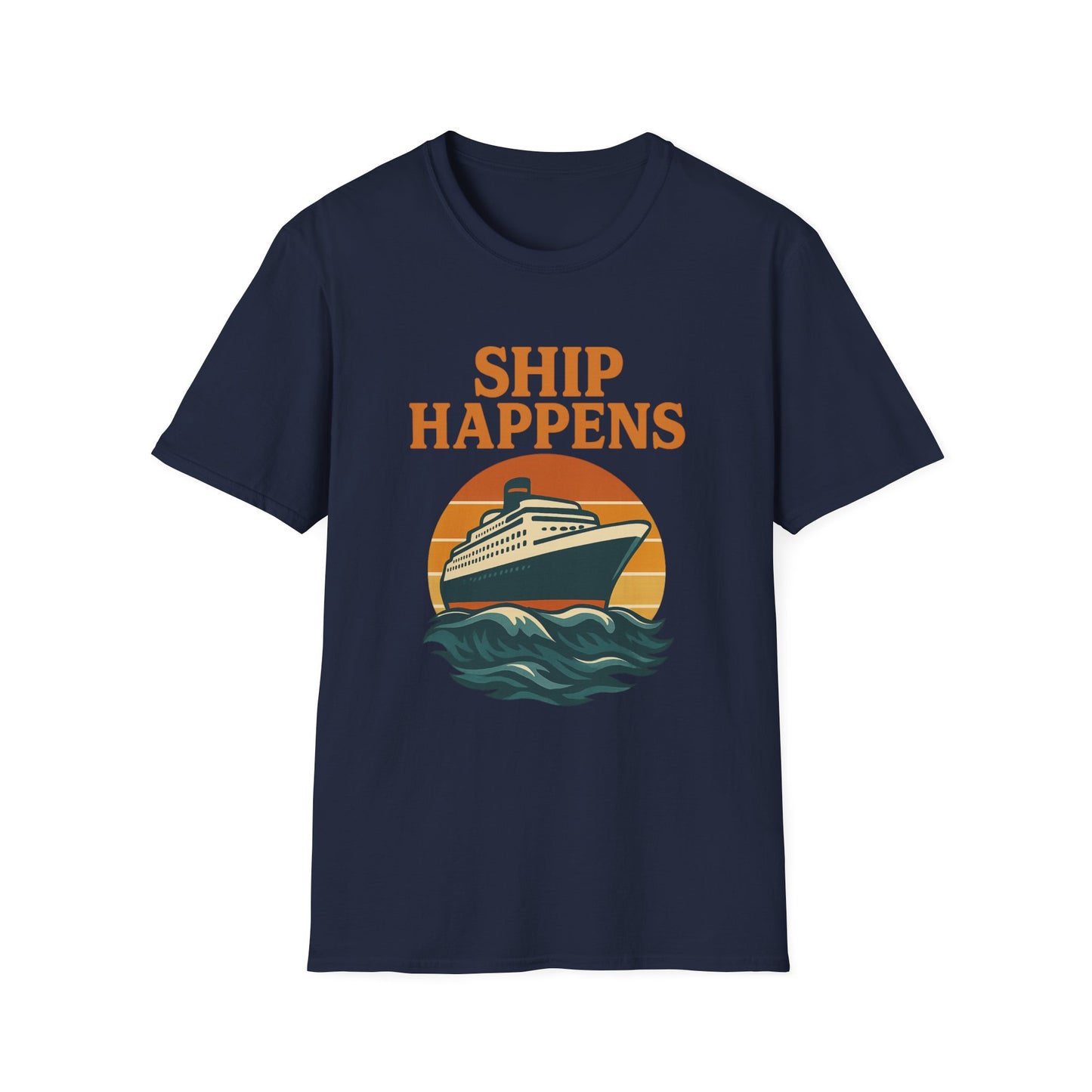 Ship Happens Tee • Funny Nautical Pun Shirt • Comfort Colors Unisex Cruise Vacation Tee • Ocean Humor • Gift for Sailors & Beach Lovers