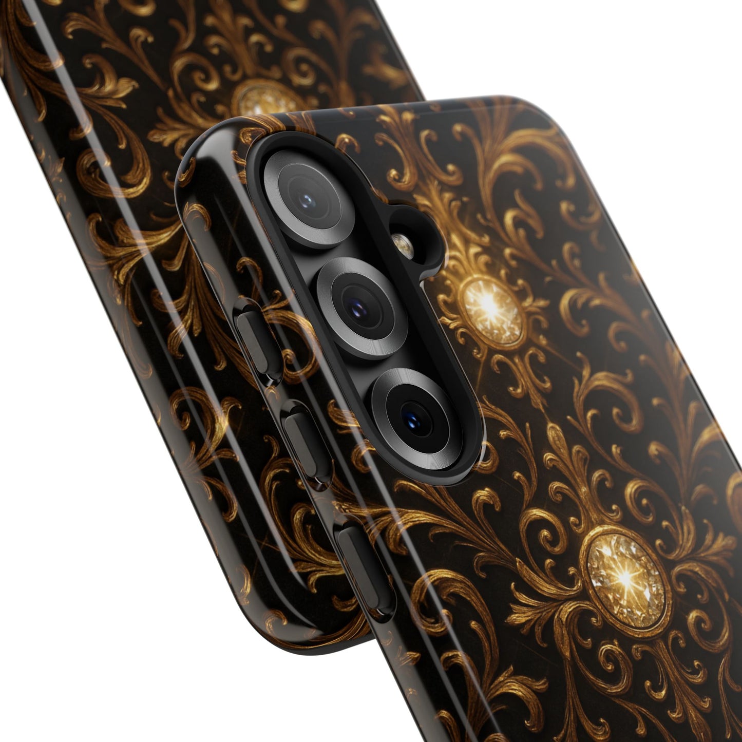 Luxury Baroque Samsung Case β Elegant Gold Ornate Floral Phone Cover for Galaxy