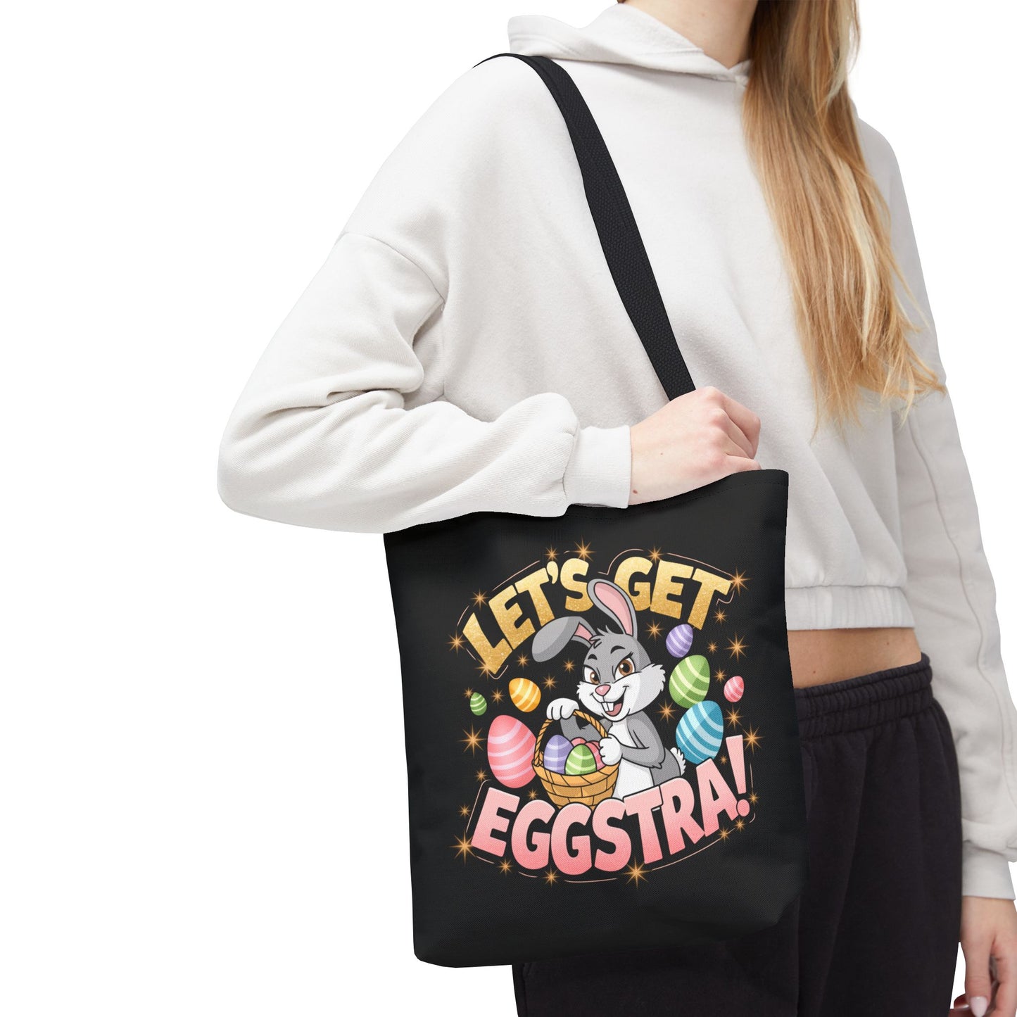 Easter Bunny Tote Bag - 'Leg's Get Eggstra'