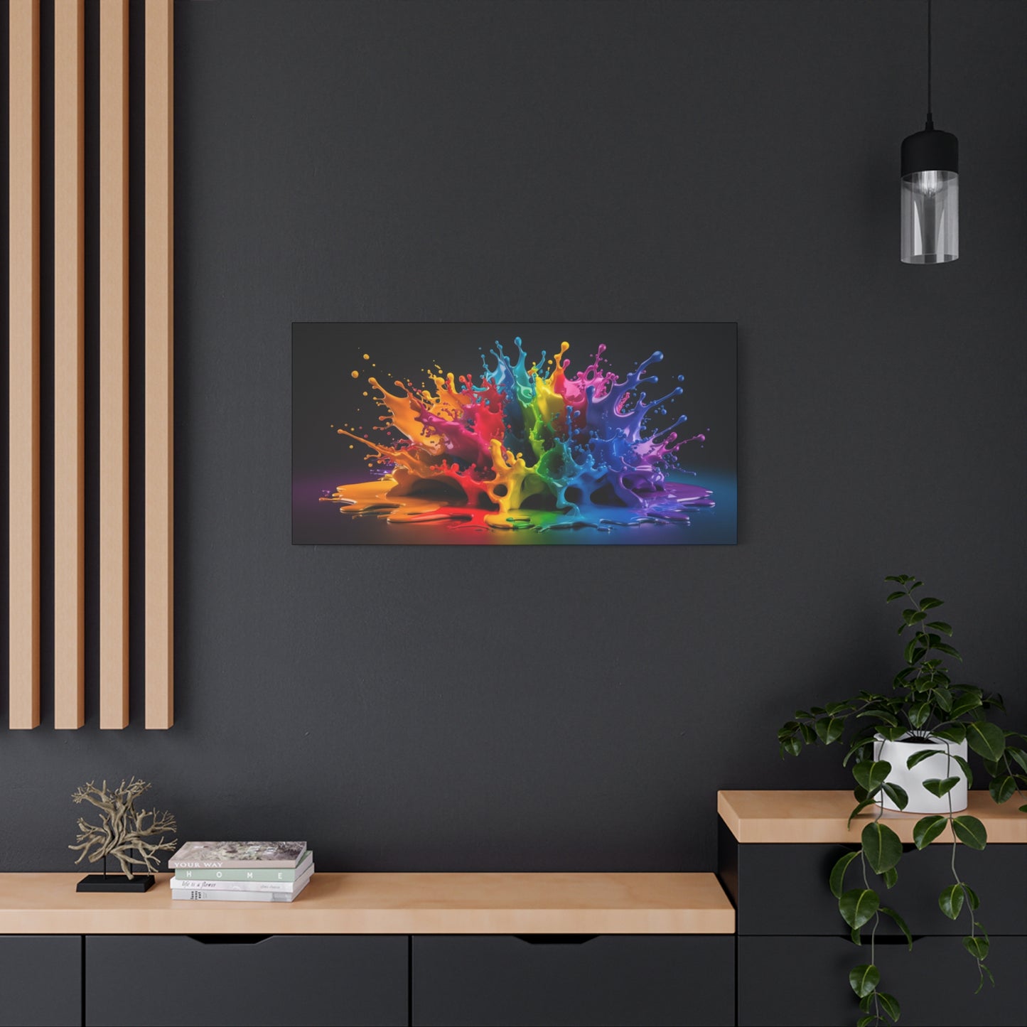 Chromatic Burst - Vibrant Abstract Canvas Art