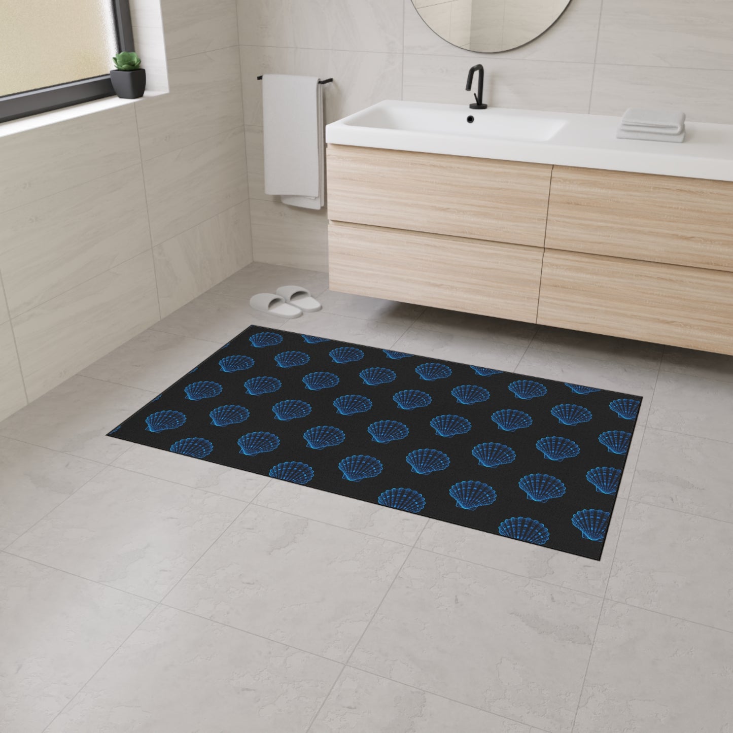 Stylish Shell Pattern Heavy Duty Floor Mat Shell Welcome Mat Sparkling Shell Door Mat Shell Rug