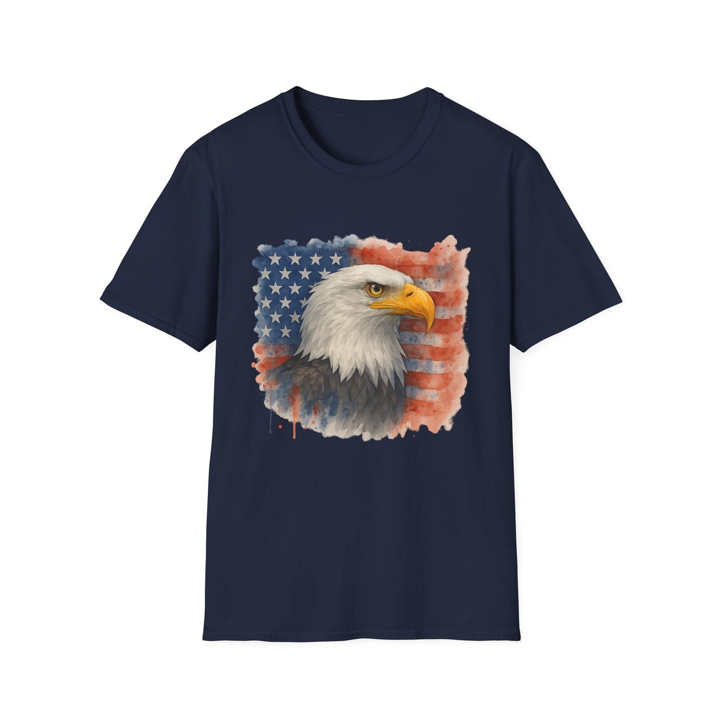 American Eagle & Flag T‑Shirt | Patriotic Graphic Tee | Bald Eagle USA Shirt | 4th of July Tee | Independence Day Apparel