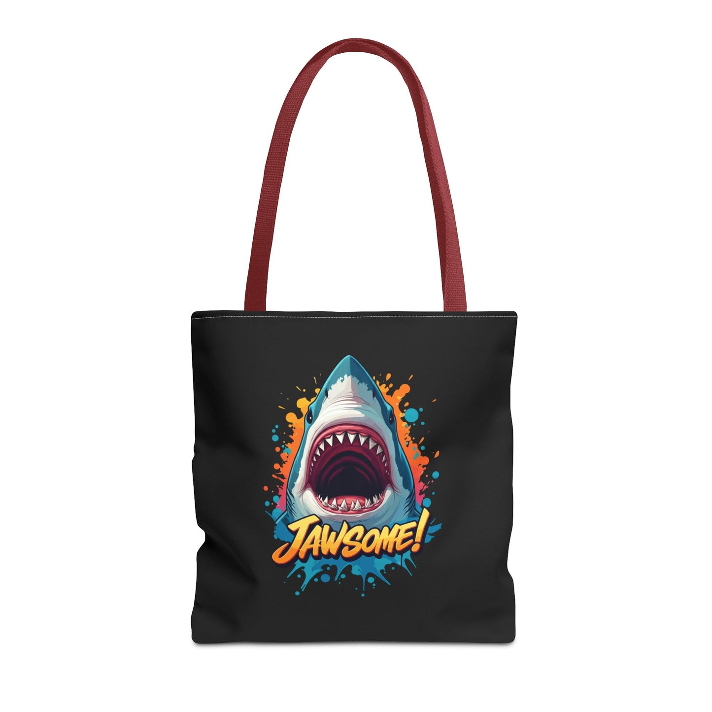 Shark Tote Bag – JAWSOME Funny Ocean Lover Bag – Durable Reusable Grocery, Beach, or Everyday Tote – Gift for Shark Fans & Sea Lovers