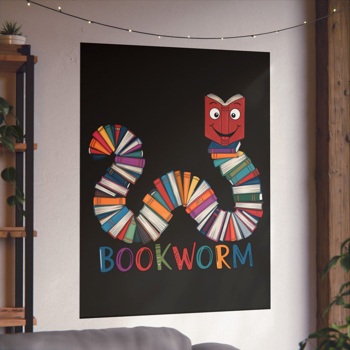 Vertical Poster Bookworm Matte Print