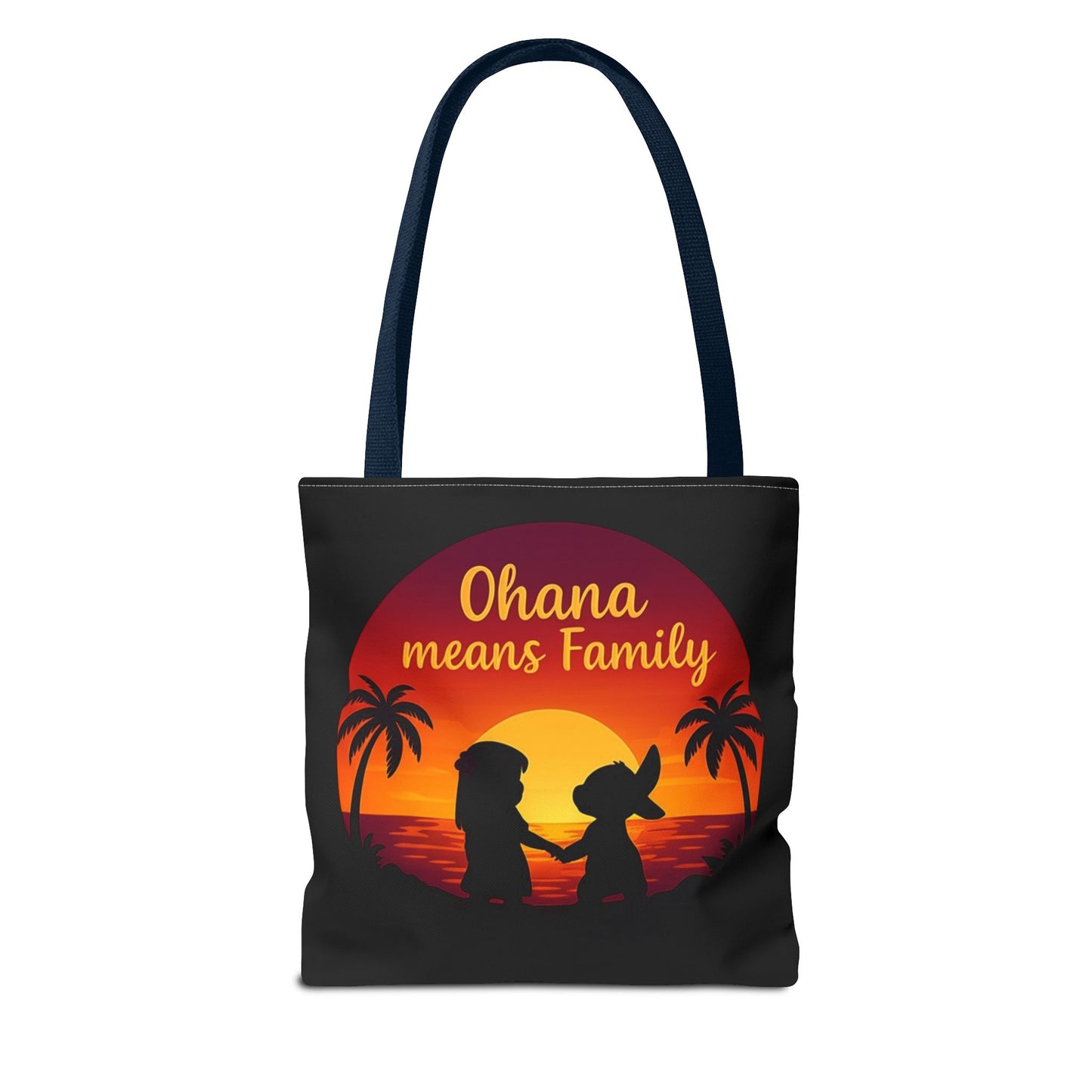 Ohana Means Family Tote Bag – Lilo and Stitch Inspired Bag, Hawaiian Quote, Disney Aesthetic Gift, Reusable Grocery or Beach Bag