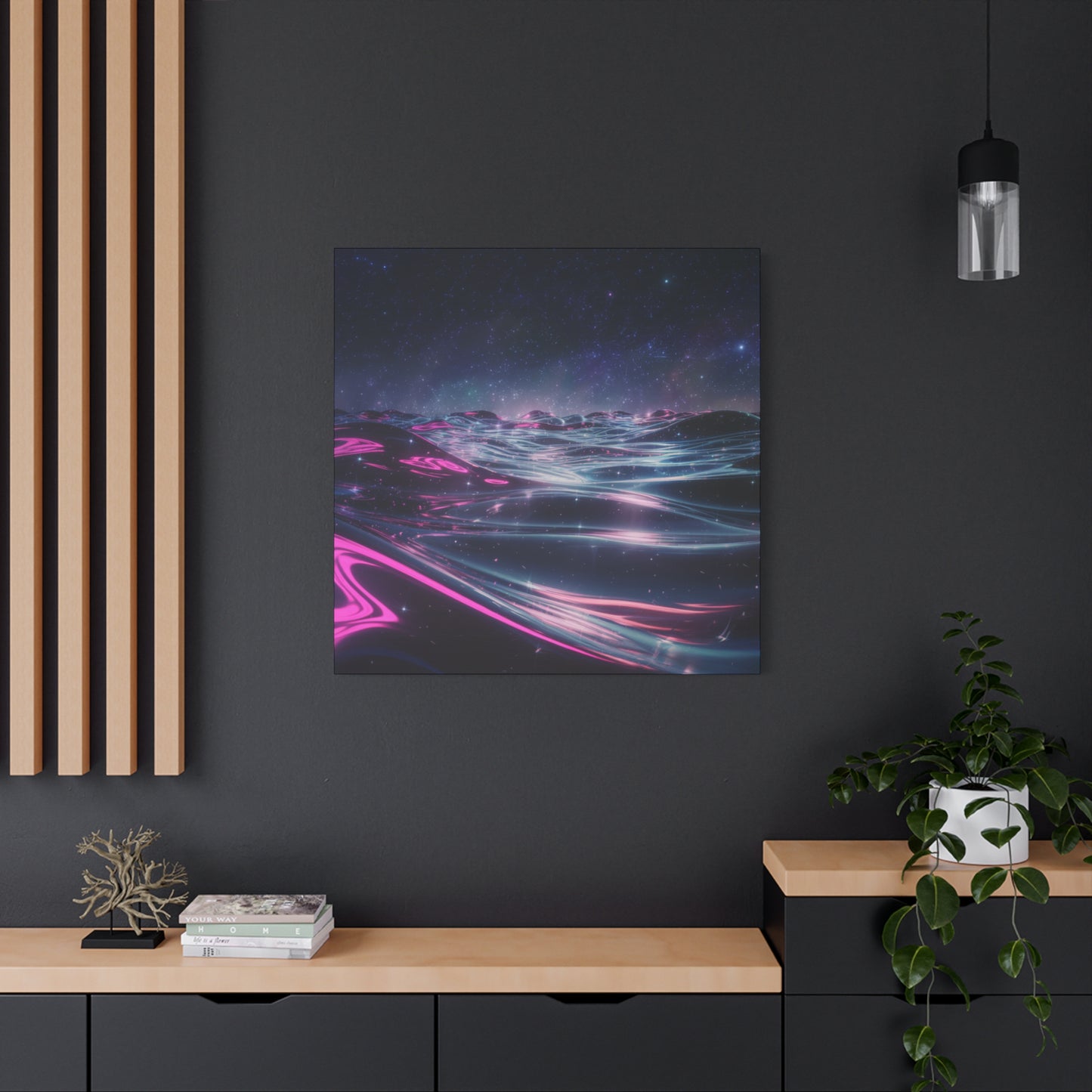 Canvas Print - Galactic Ocean under Night Sky Design