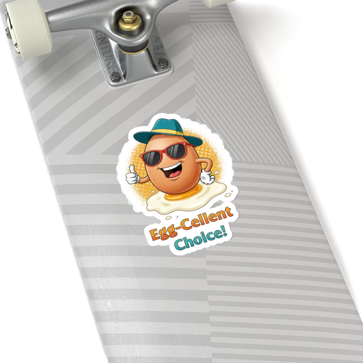 Sticker - Egg-Cellent Choice Pun Thumbs Up Design