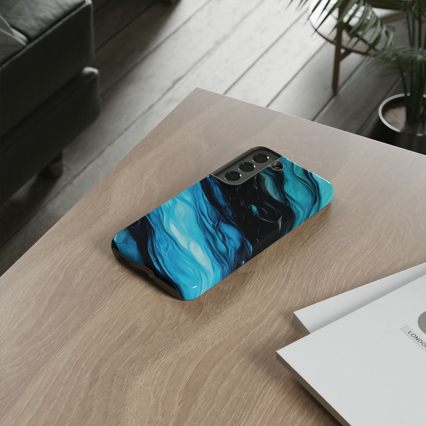 Samsung Galaxy Blue Splash Phone Case