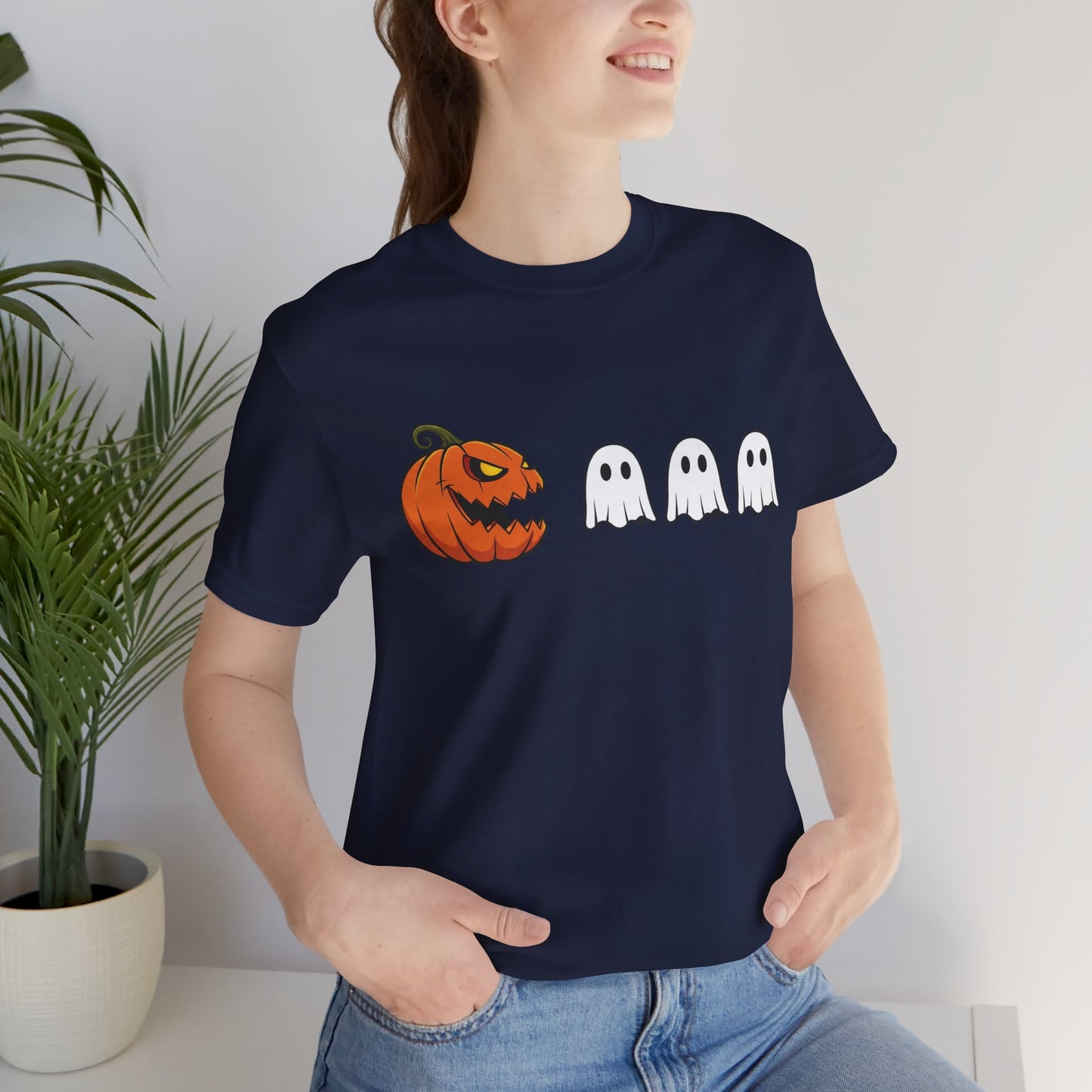 Pumpkin Pac-Man Shirt, Halloween Arcade Tee, Pumpkin Chase Ghosts Tee, Retro Gaming Halloween, Spooky Season Shirt, Vintage Game Pumpkin Top