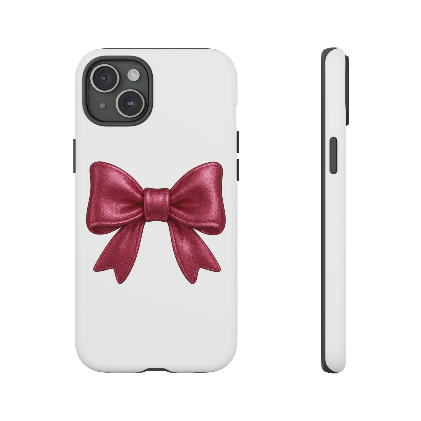 Pink Bow iPhone Case – Cute Girly Phone Cover – Glossy Ribbon Coquette Case – Soft Girl Aesthetic Accessory – Gift for Her iPhone