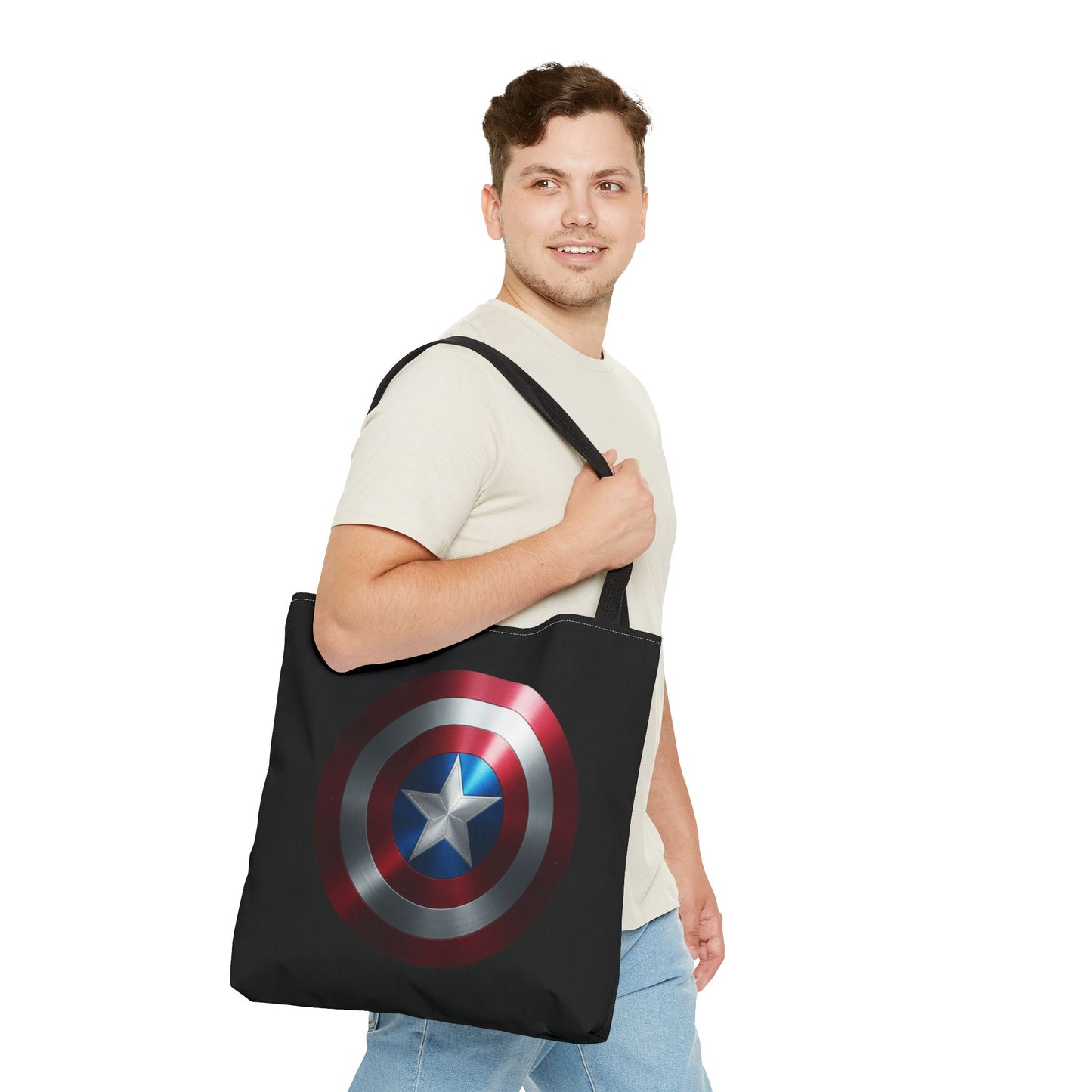 Heroic Shield Tote Bag - Stylish Marvel-Inspired Carryall for Fans