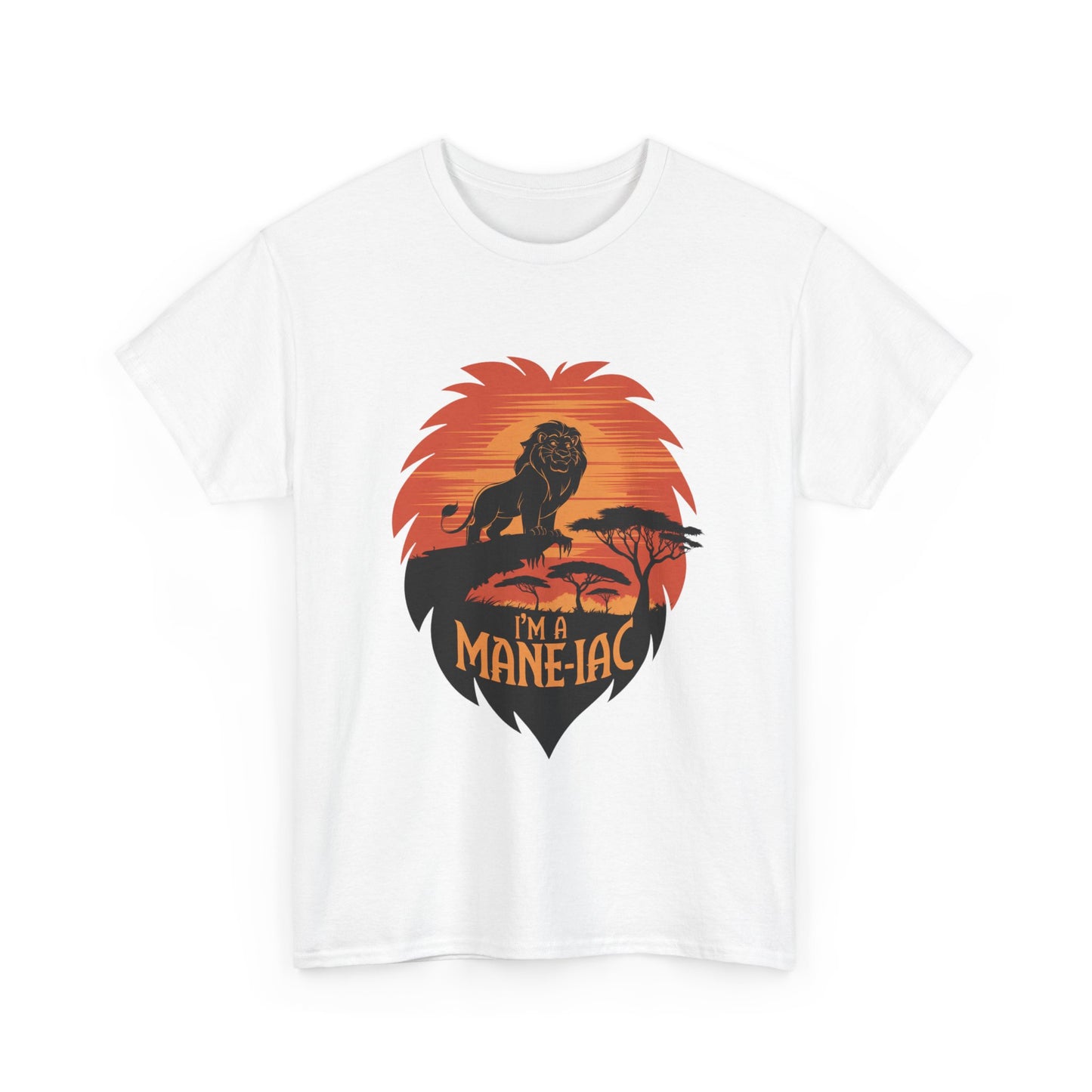 I’m a Mane-iac Lion Classic Fit Tee – Clean Stylized Animal Art, Funny Mane Pun, Everyday Quiet Luxury, Perfect for Smart Casual Looks
