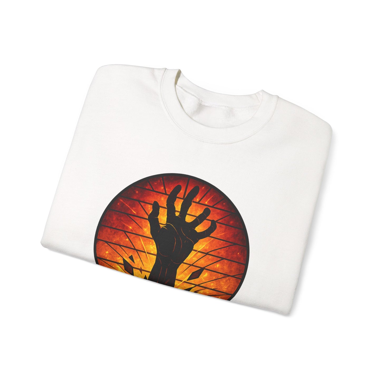 Zombie Hand Sweatshirt, Creepy Rising Hand Crewneck, Halloween Graveyard Sweatshirt, Spooky Hand Emerging, Gothic Horror Sweater