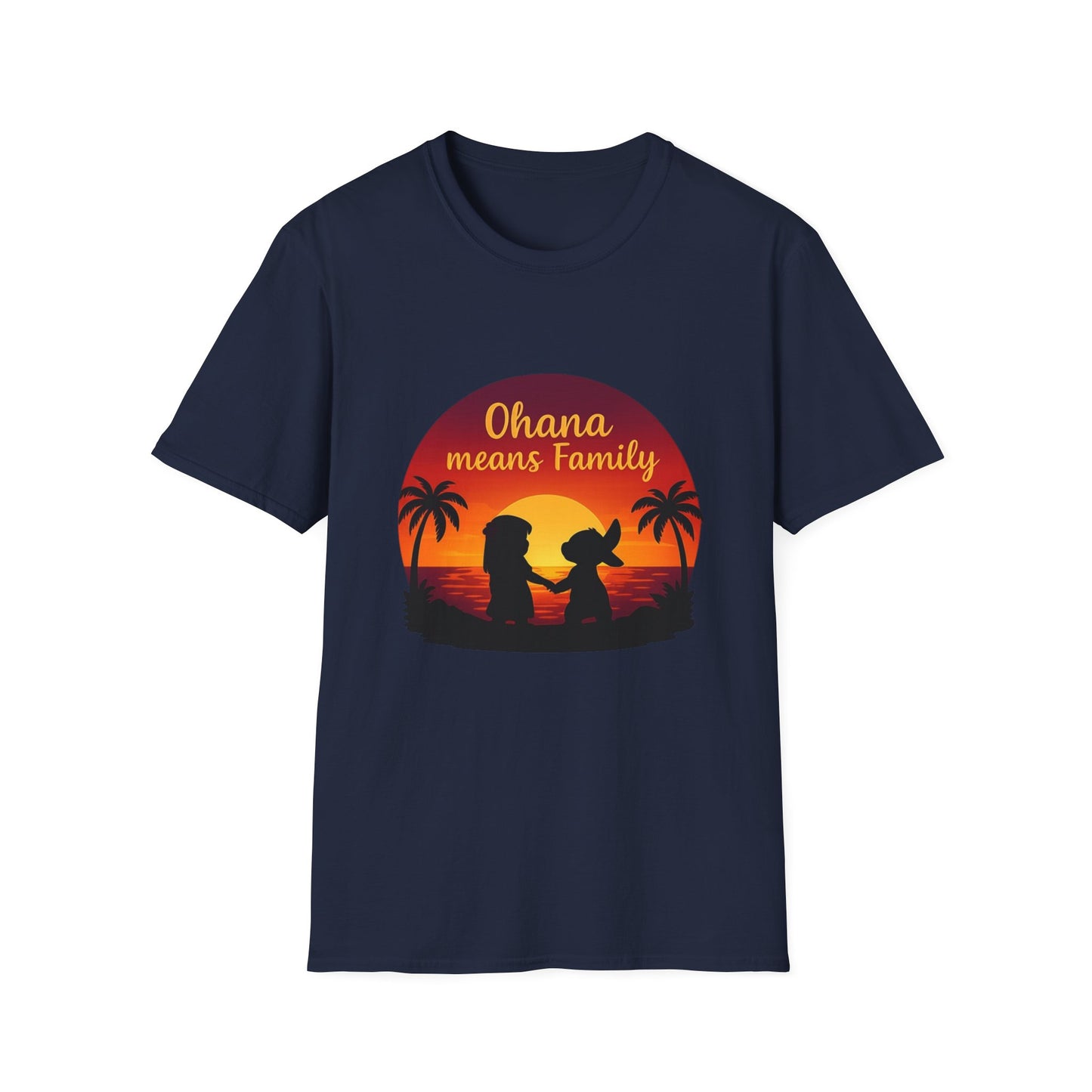Ohana Means Family Shirt - Cute Sunset Graphic Tee, Hawaiian Family Quote Shirt, Family Inspired T-Shirt, Matching Vacation Outfit