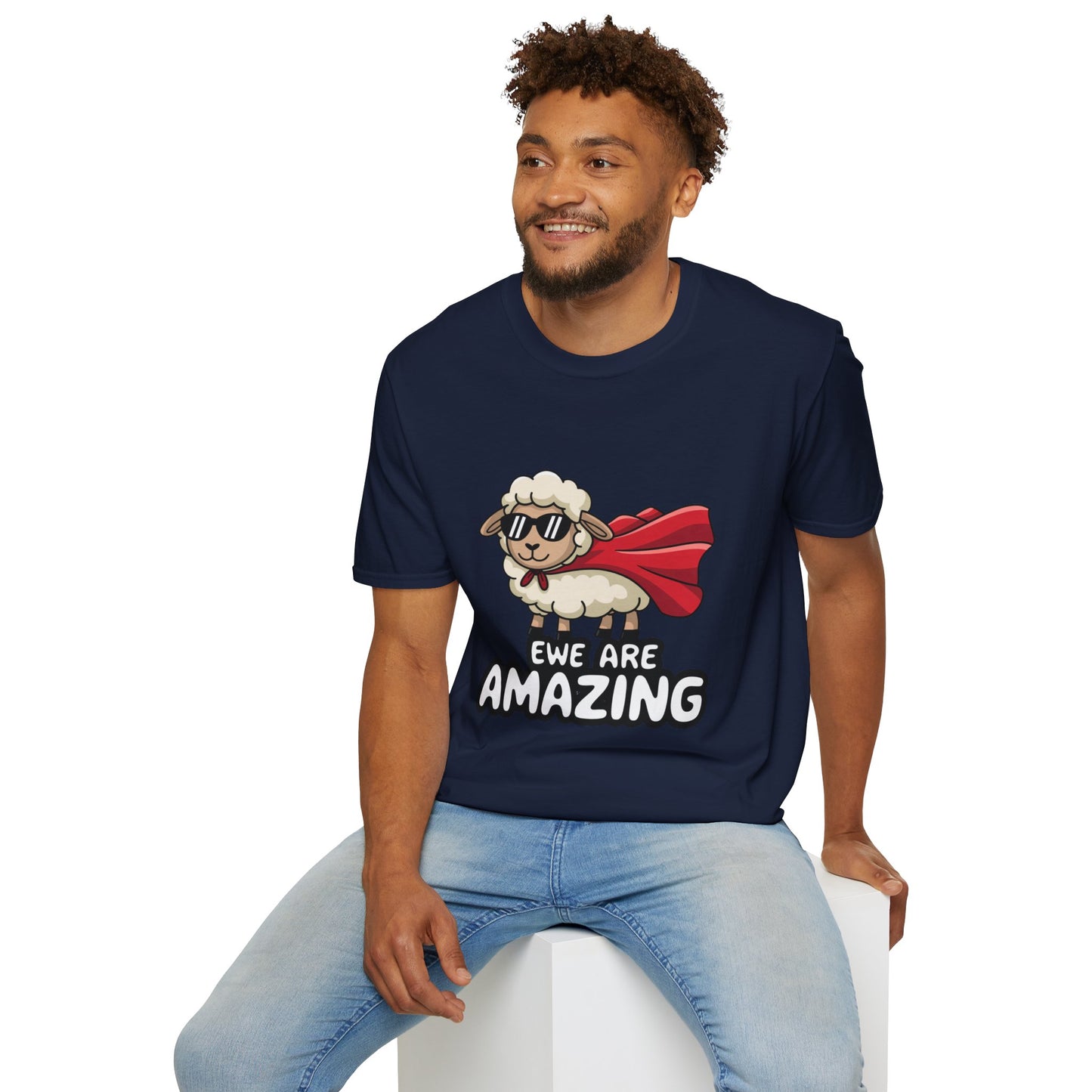 Ewe Are Amazing Funny Sheep Shirt – Cute Animal Pun T-Shirt – Superhero Lamb Graphic Tee for Farmers, Animal Lovers & Gift Giving