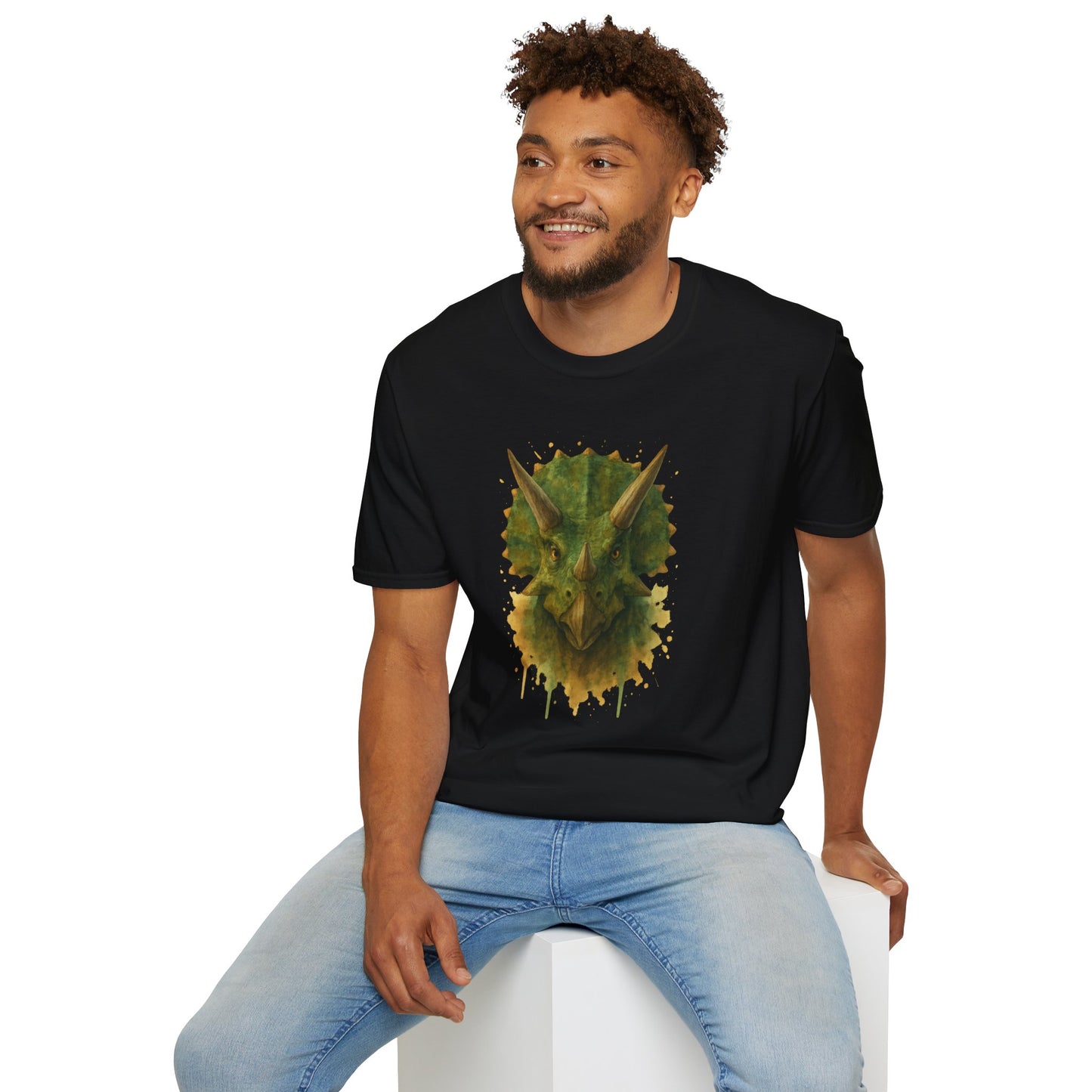 Watercolor Triceratops Dinosaur Shirt | Prehistoric Dino Tee for Women Men and Kids | Unique Gift, Nature Lover T-Shirt