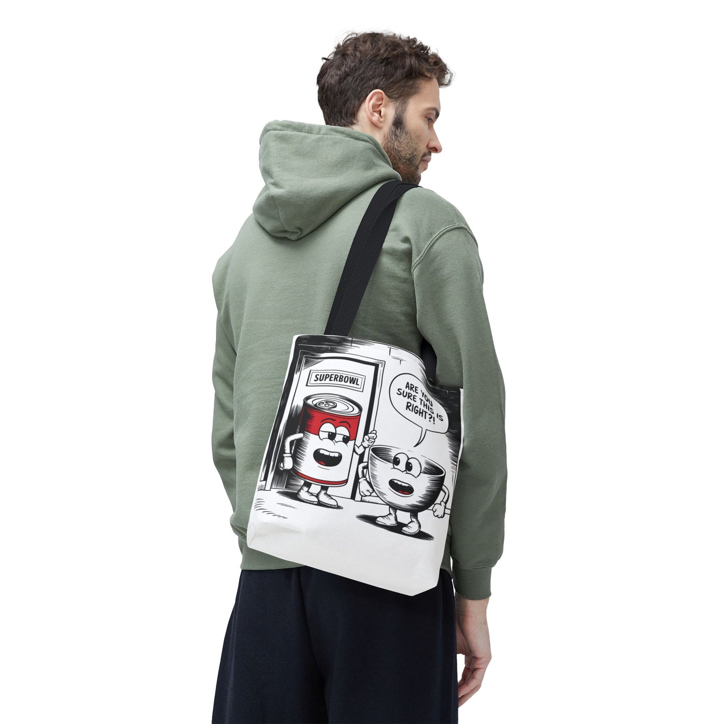 Tote Bag - Comic Superbowl Soup Design
