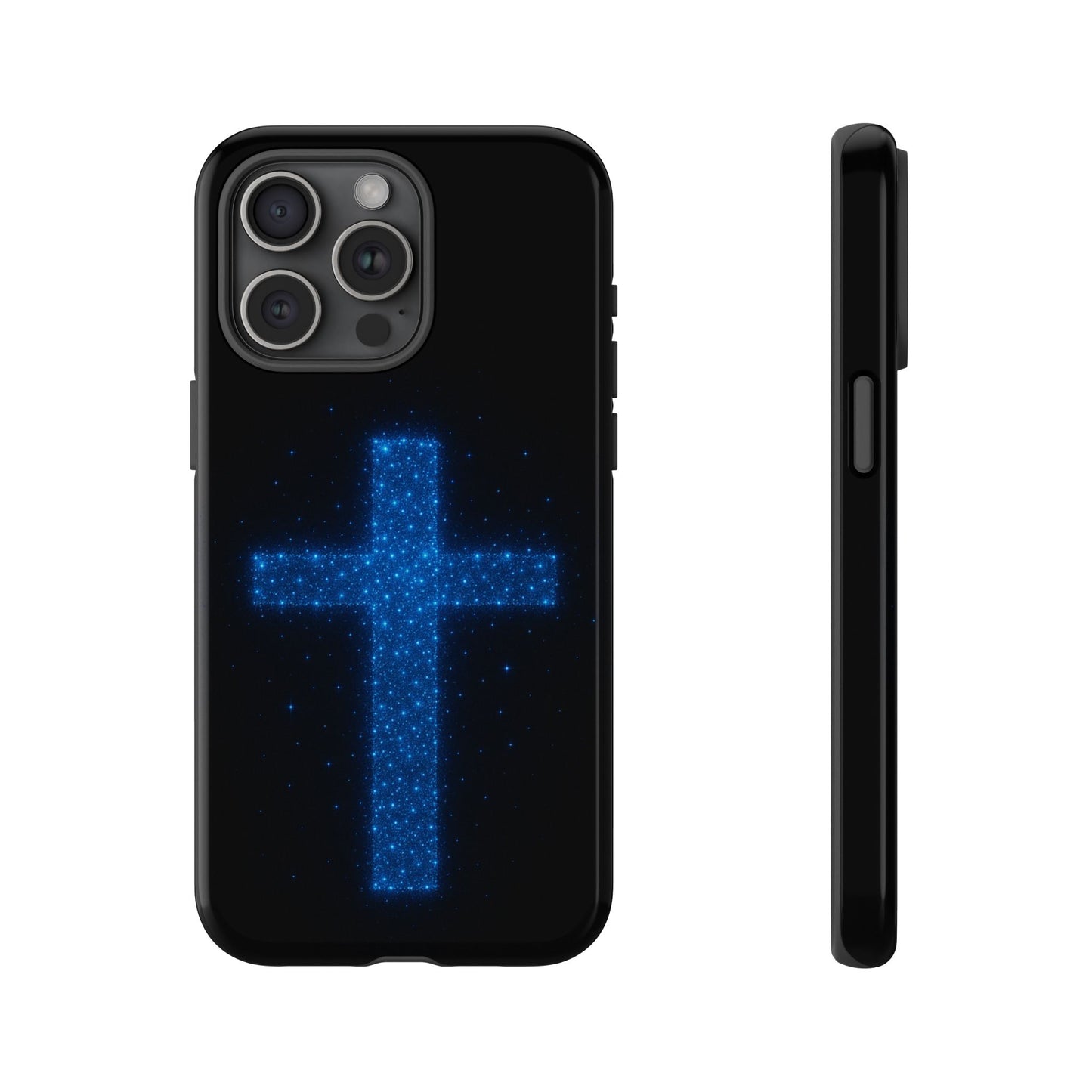iPhone Case - Bioluminescent Cross Design Christian Phone Case Spiritual iPhone Case Gift for Believers