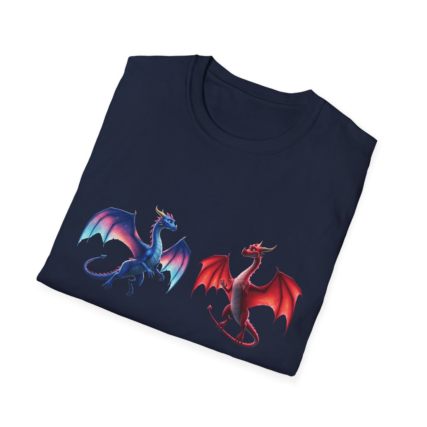 Dragon Duel Fantasy T-Shirt | Fire & Ice Dragon Graphic Tee | Unisex Gamer Shirt | DnD Gift | Cool Mythical Creature Shirt