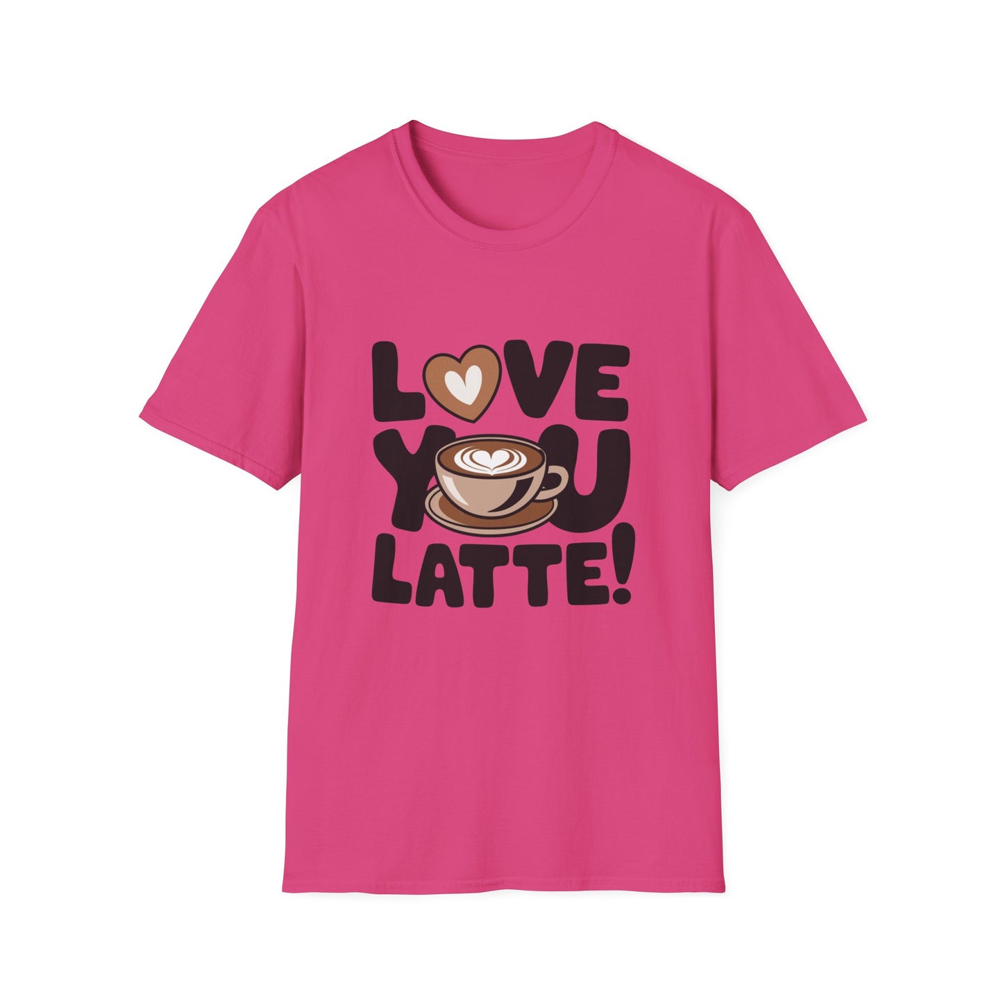 Love You Latte T‑Shirt – Cute Coffee Pun Tee | Latte Lover Gift | Coffee Humor Graphic Tee | Unisex Soft Cotton Coffee Shirt