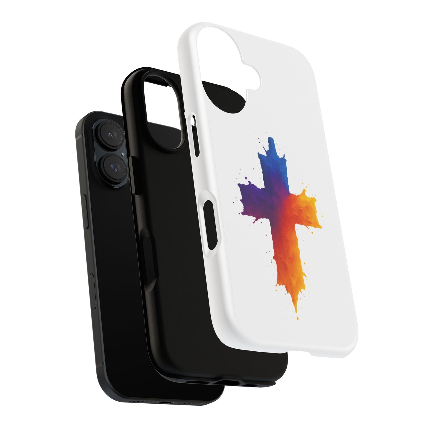 Christian iPhone Case – Watercolor Cross Phone Cover, Faith Gift for Her or Him, Inspirational iPhone Accessory