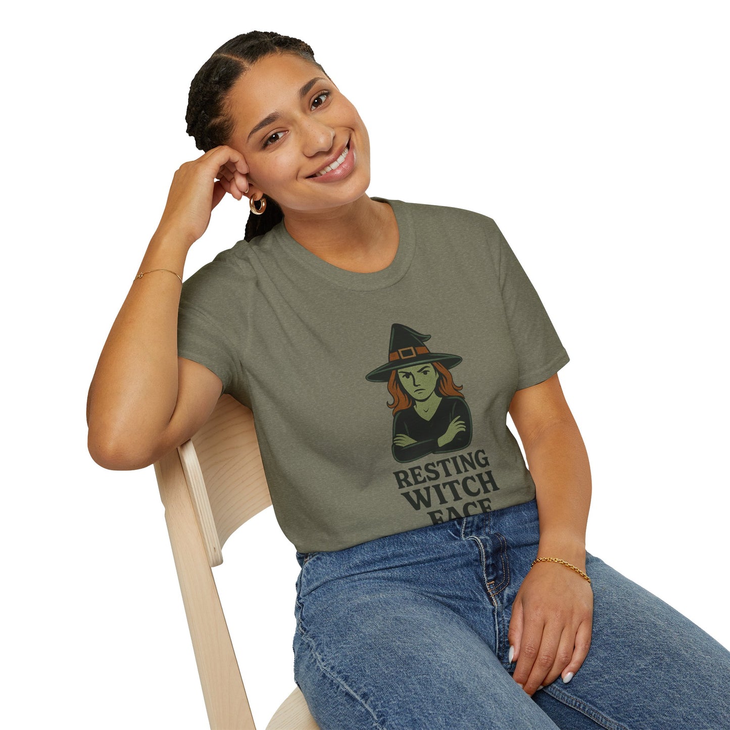 Resting Witch Face T-Shirt • Funny Halloween Witch Tee • Cozy Spooky Season Graphic Tee • Autumn Witch Shirt • Witches Aesthetic Fashion