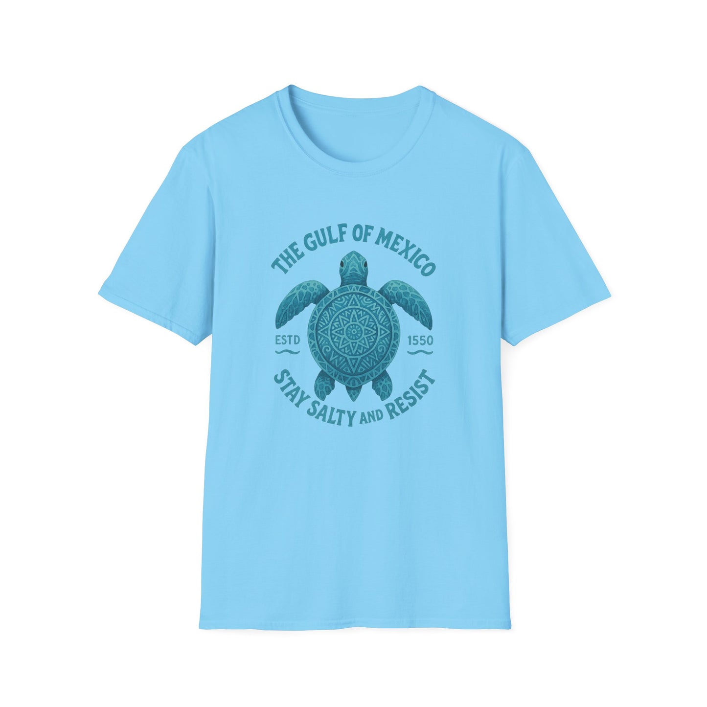 Gulf of Mexico Watercolor Sea Turtle T-Shirt - Ocean Wildlife Tee - Nature Lover Gift - Summer Beach Top - Coastal Art Graphic Tee