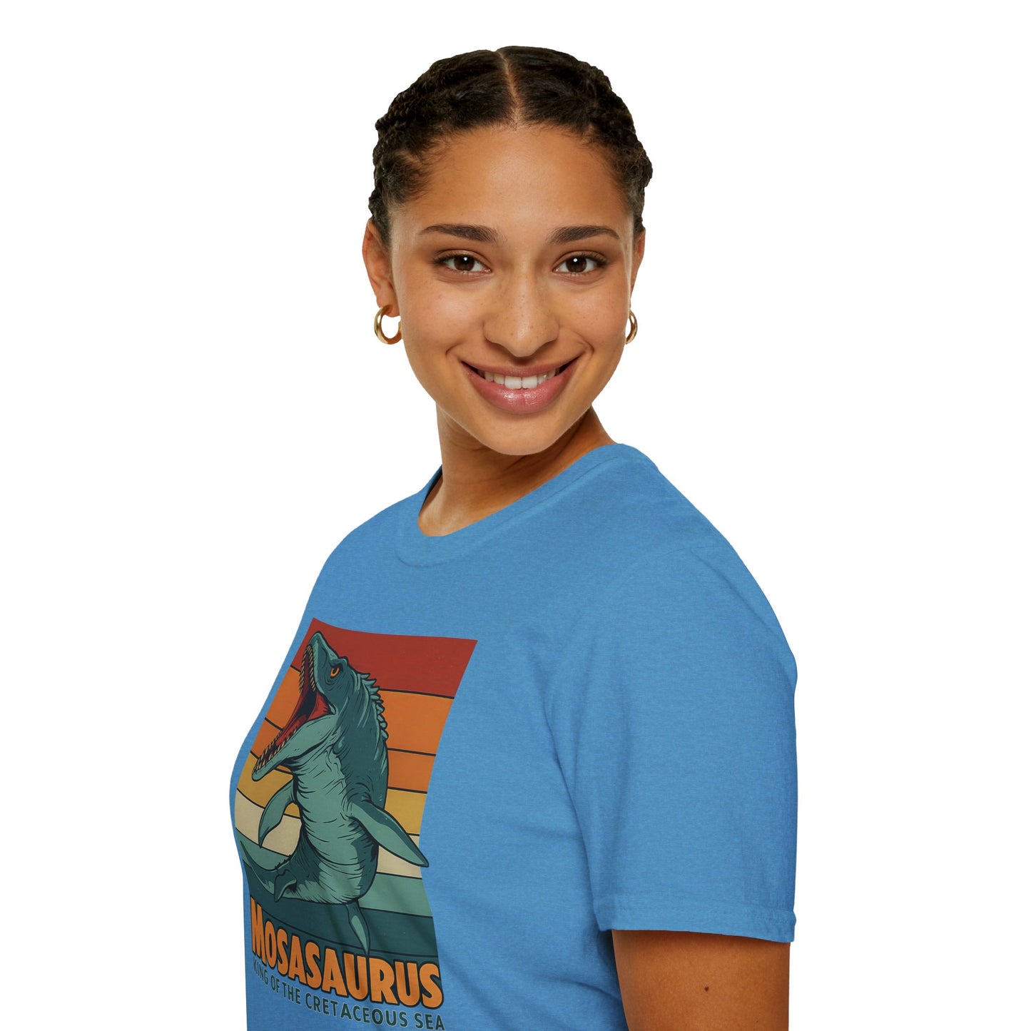 Retro Mosasaurus T-Shirt - Cretaceous Sea Monster Graphic Tee, Dinosaur Lover Gift, Paleontology Birthday, Soft Unisex Jurassic Cotton
