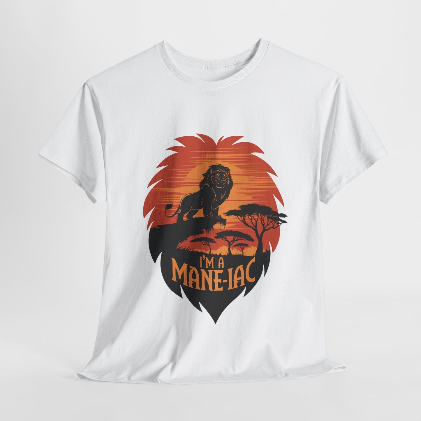 I’m a Mane-iac Lion Classic Fit Tee – Clean Stylized Animal Art, Funny Mane Pun, Everyday Quiet Luxury, Perfect for Smart Casual Looks