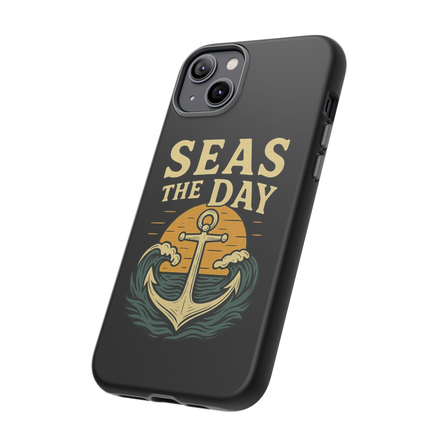 Seas the Day iPhone Case – Nautical Anchor Phone Cover – Ocean Pun Gift – Beach Lover iPhone Accessory – Summer Adventure Phone Case