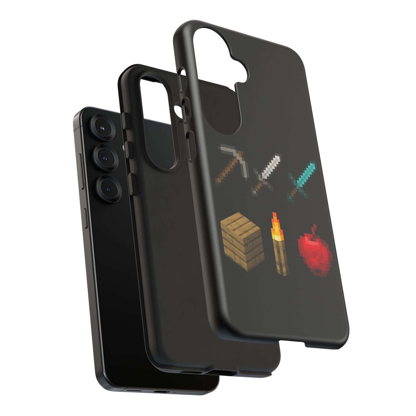 Minecraft-Inspired Tough Samsung Phone Case Pixel Art Design for Gamers Phone Accessory for Gamers