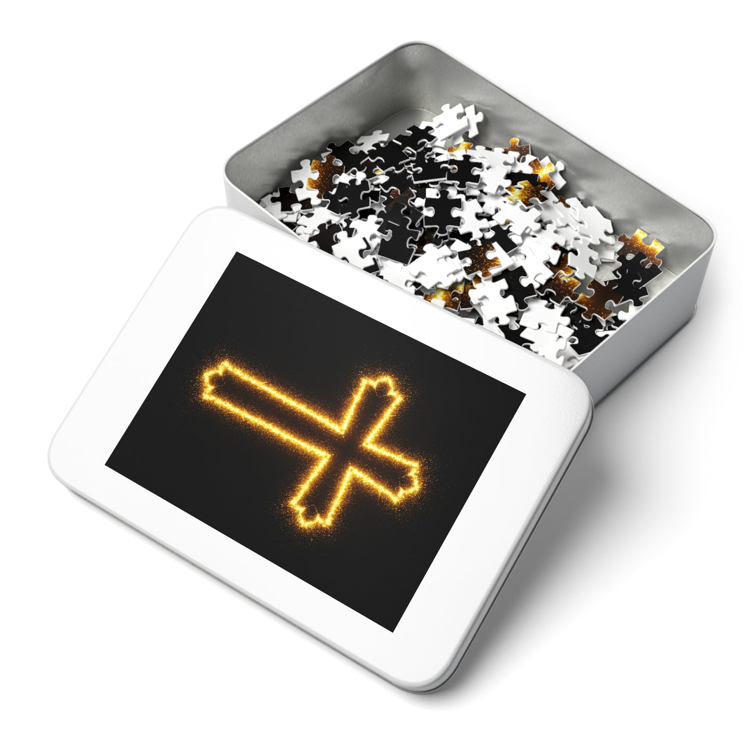 Jigsaw Puzzle - Glowing Cross Design
