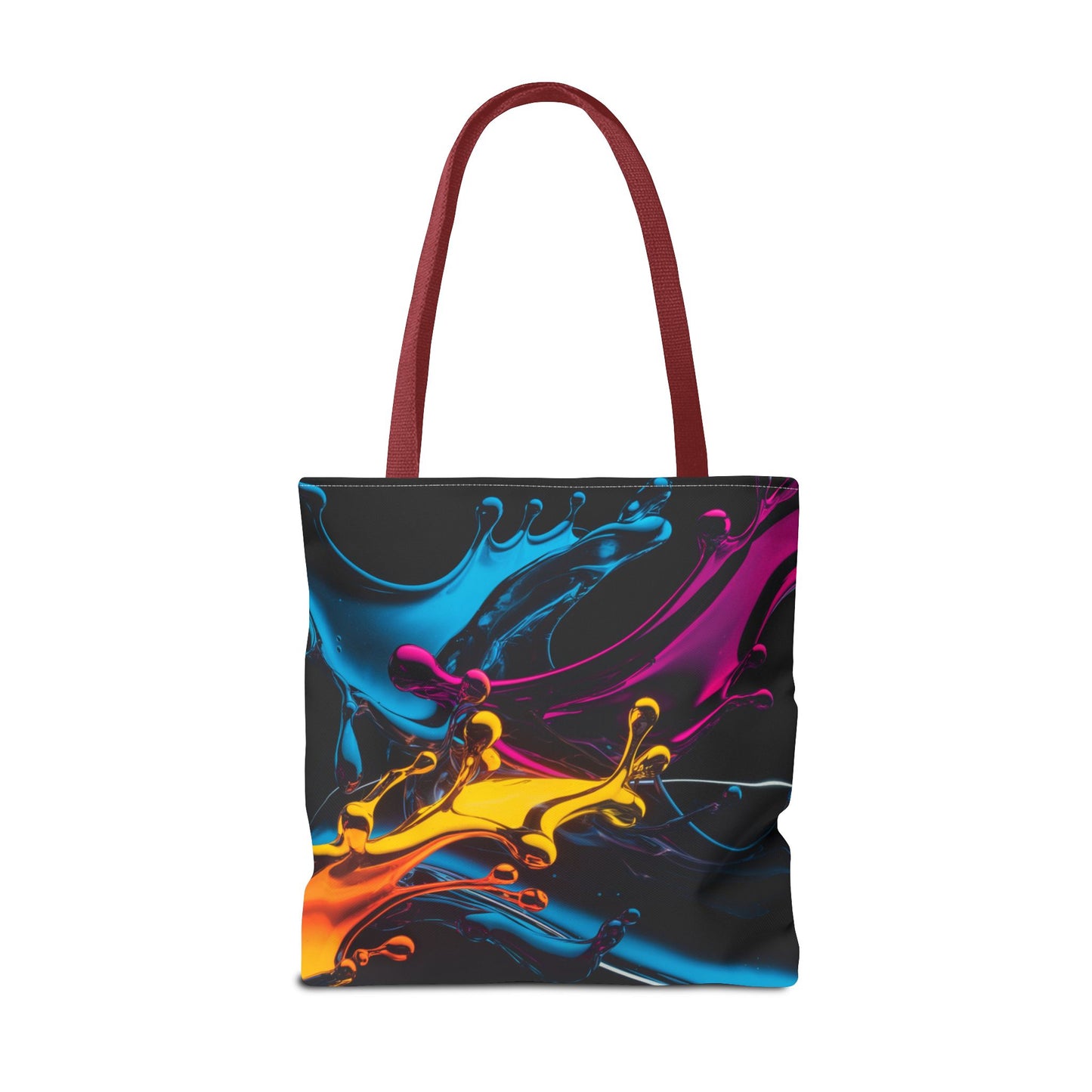 Abstract Neon Splash Tote Bag, Vibrant Colorful Art Bag, Reusable Shopping Bag, Modern Everyday Carryall, Bright Aesthetic Gift For Her