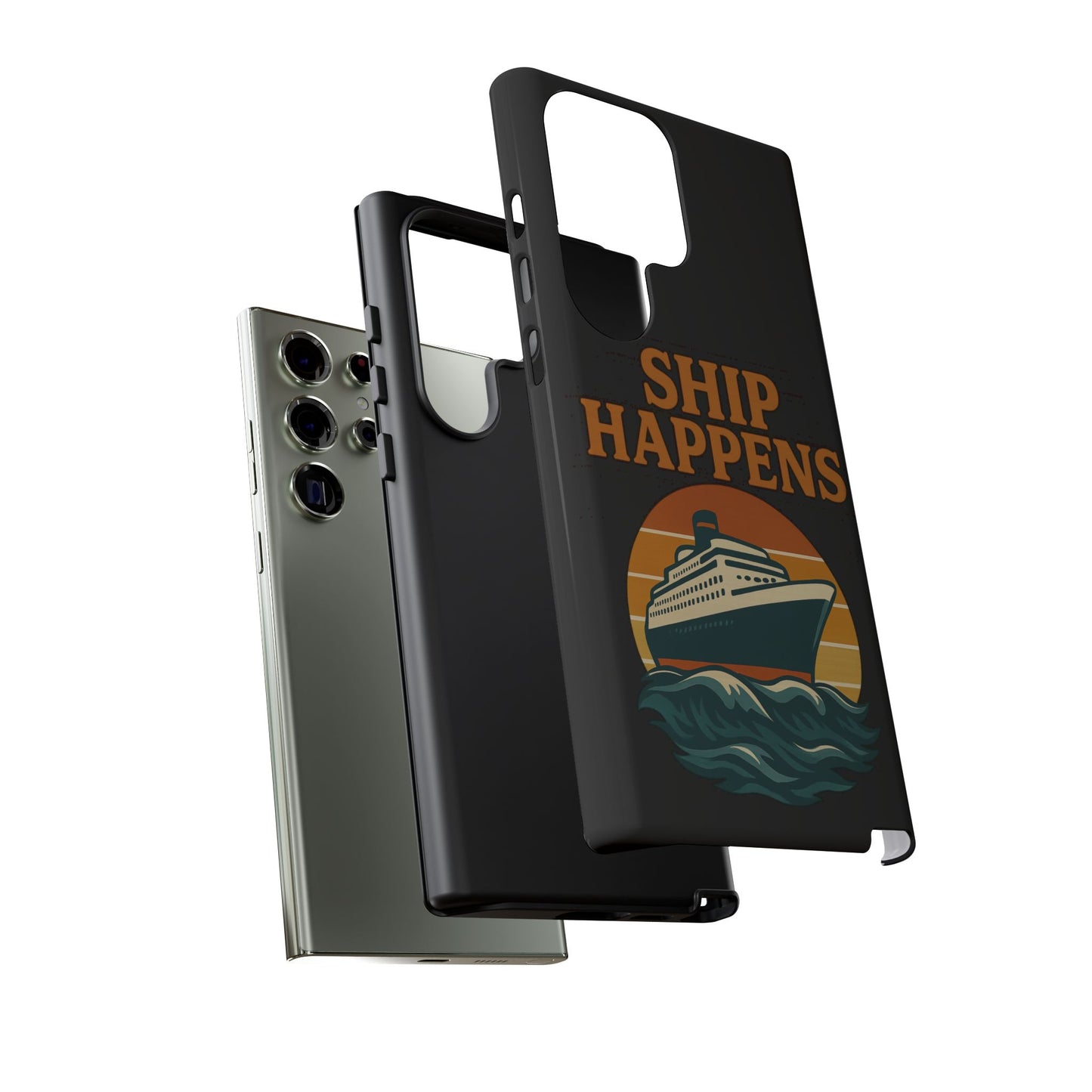 Samsung Case - Ship Happens Sunset Cruise Ship Nautical Phone Case Travel Accessory Gift for Travel Lovers Cruise Case