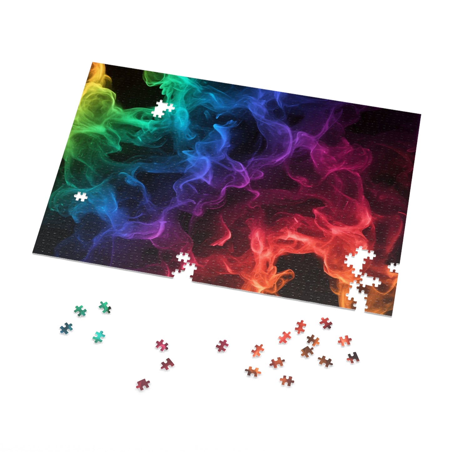 Jigsaw Puzzle with Smoke Design