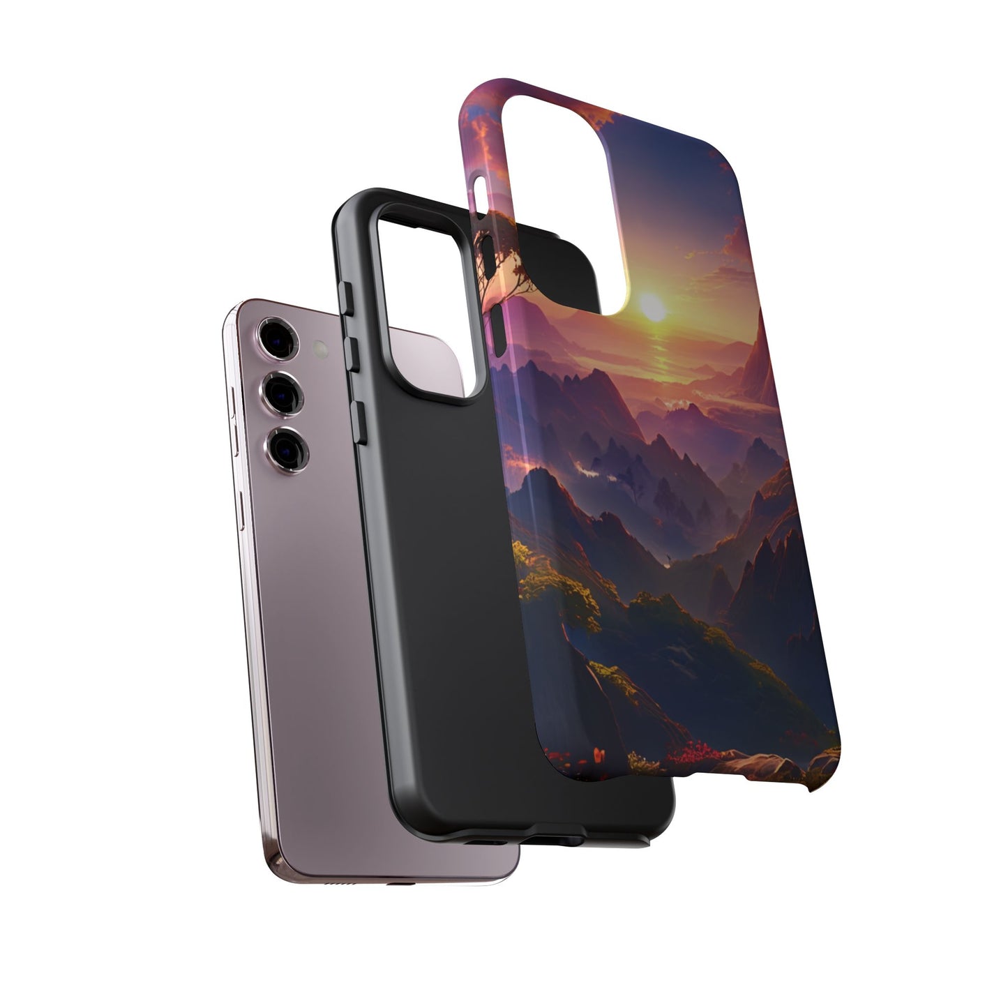 Samsung Tough Case Sunset Landscape Illustration